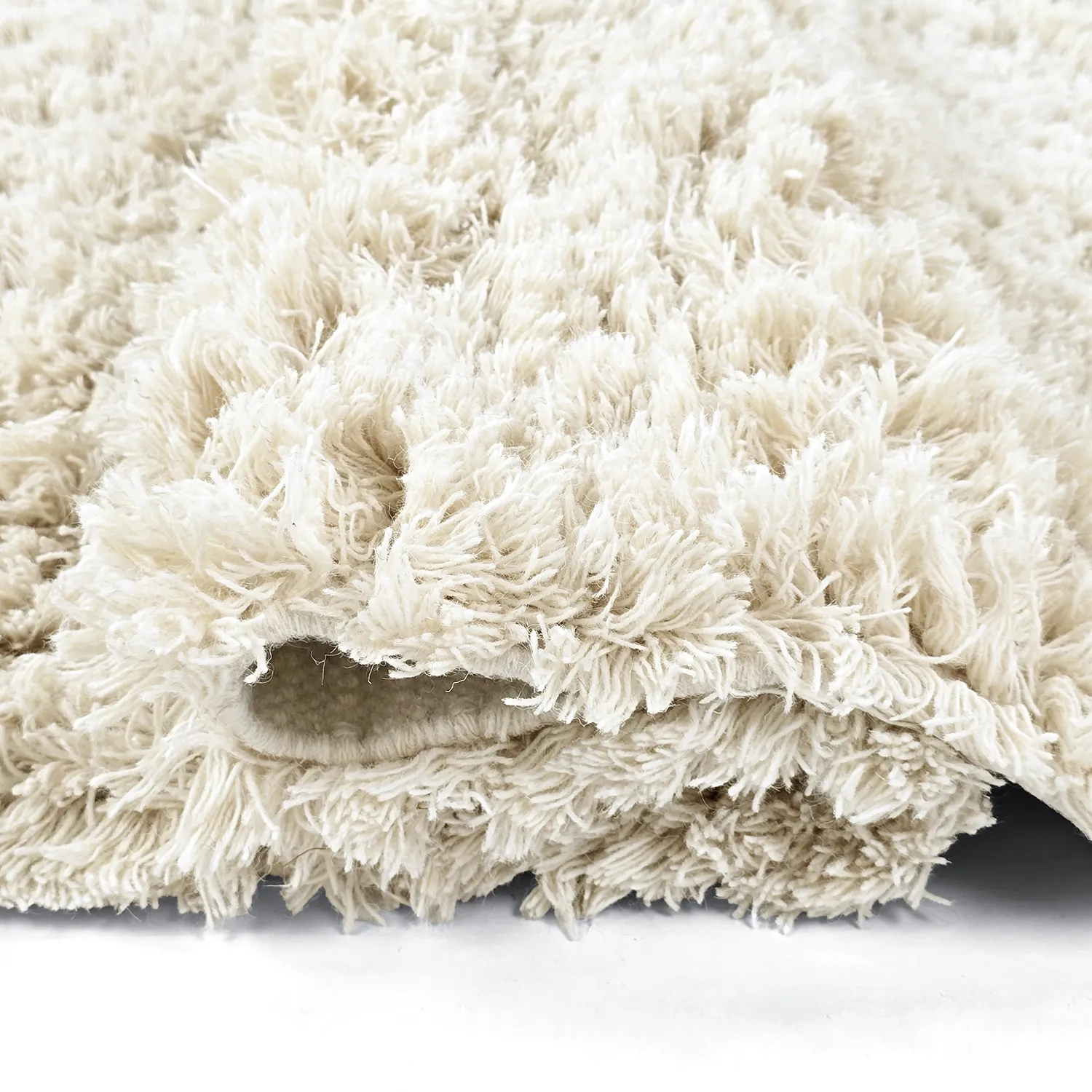 Hochflorteppiche - Fassale Hand Woven Wool Shaggy (weiß)