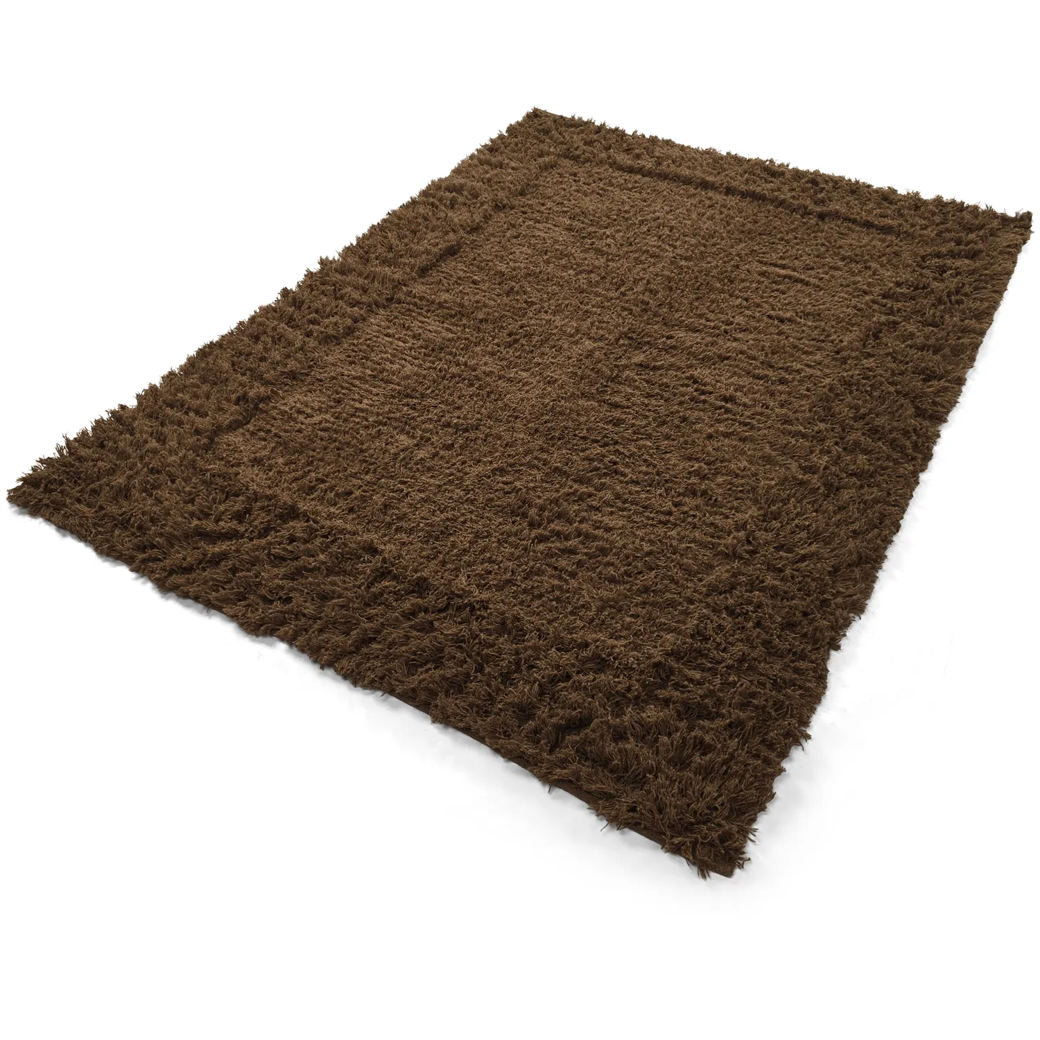 Hochflorteppiche - Melilla Hand Woven Wool Shaggy (braun)