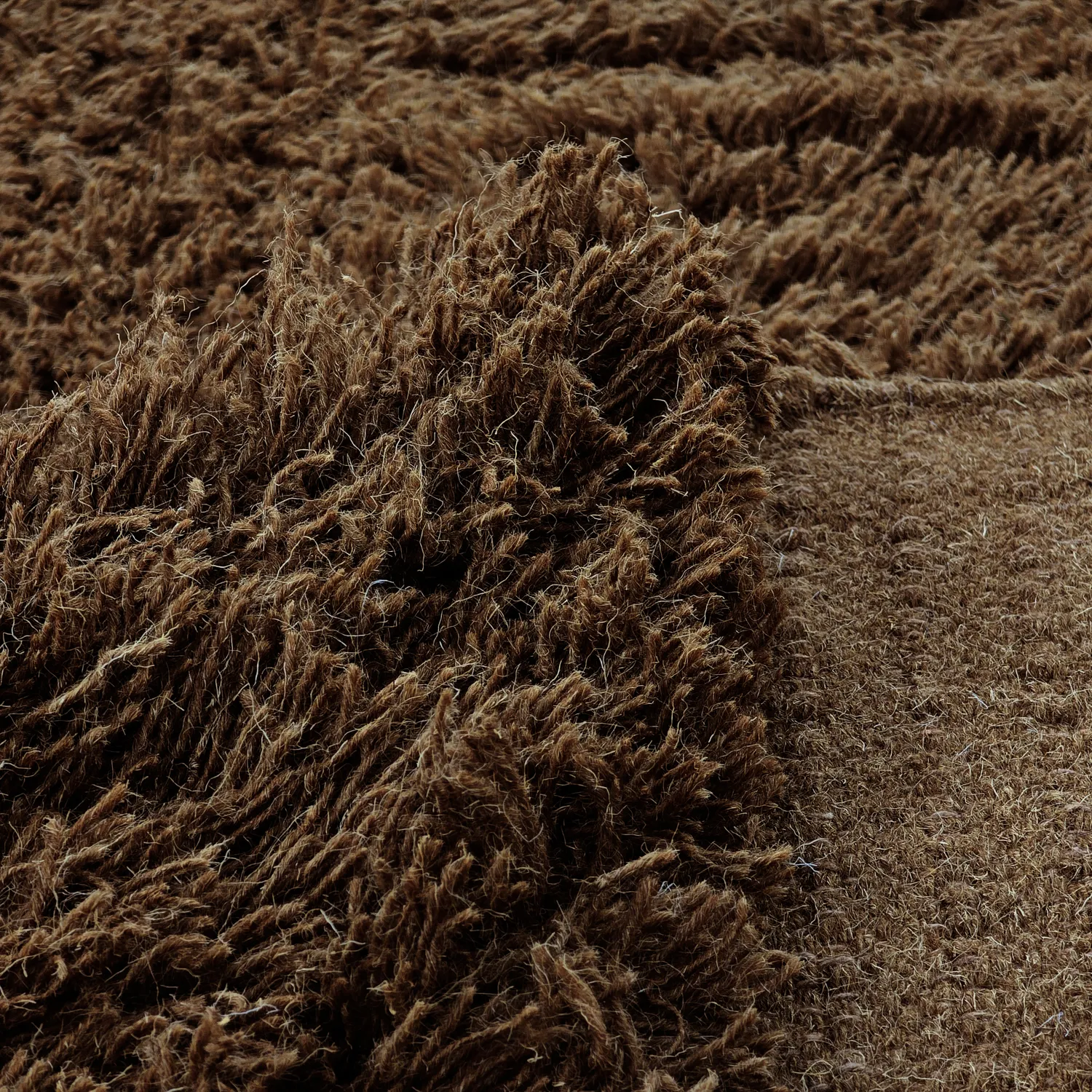 Hochflorteppiche - Melilla Hand Woven Wool Shaggy (braun)