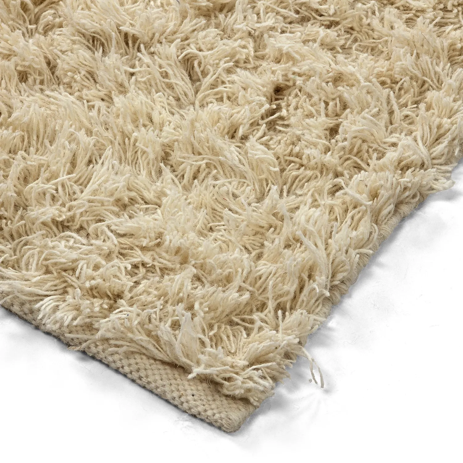Hochflorteppiche - Melilla Hand Woven Wool Shaggy (natur)
