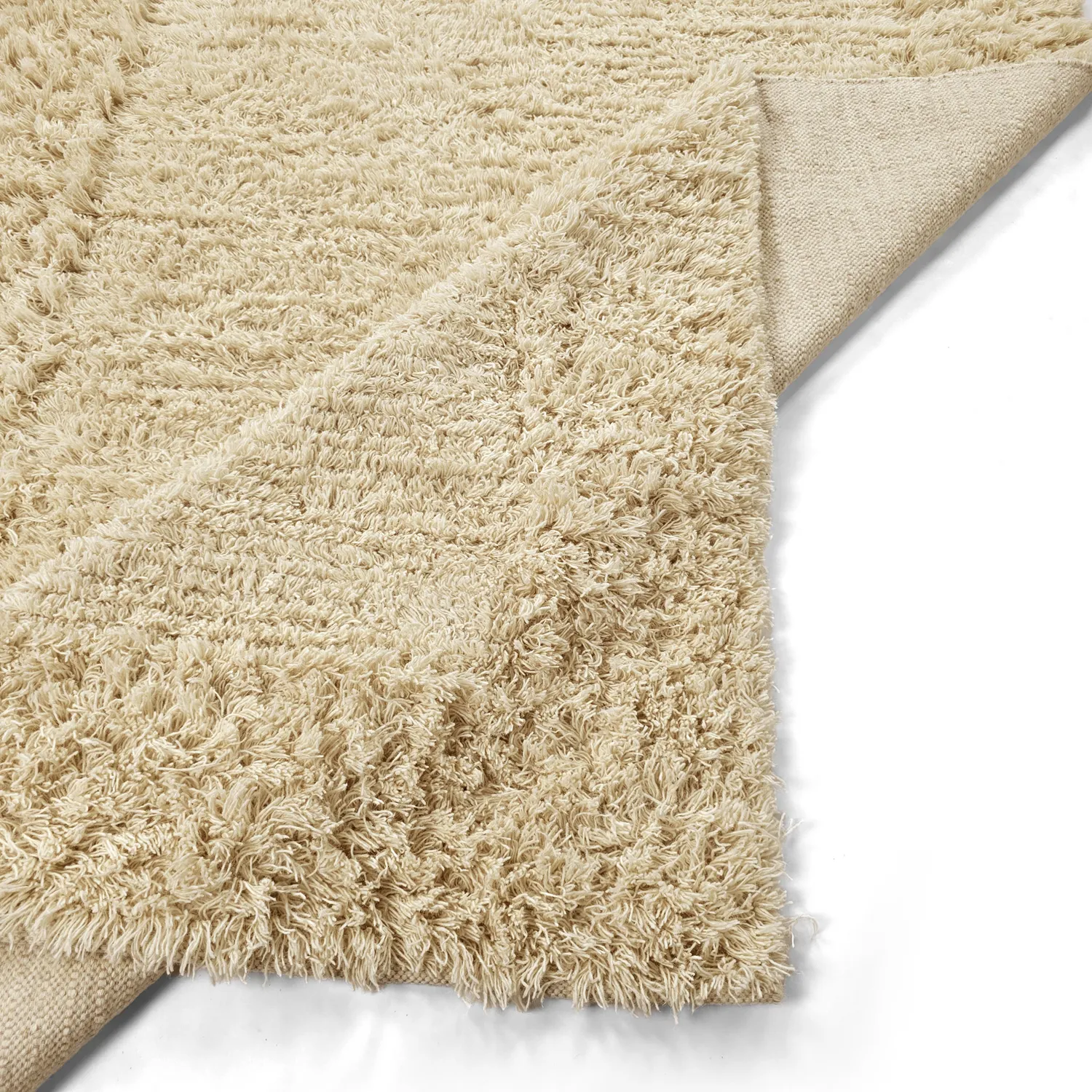 Hochflorteppiche - Melilla Hand Woven Wool Shaggy (natur)