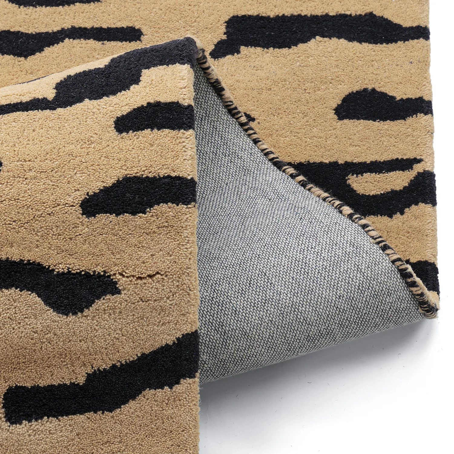 Hochflorteppiche - Zebra Tufted Wool Premium (beige/schwarz)