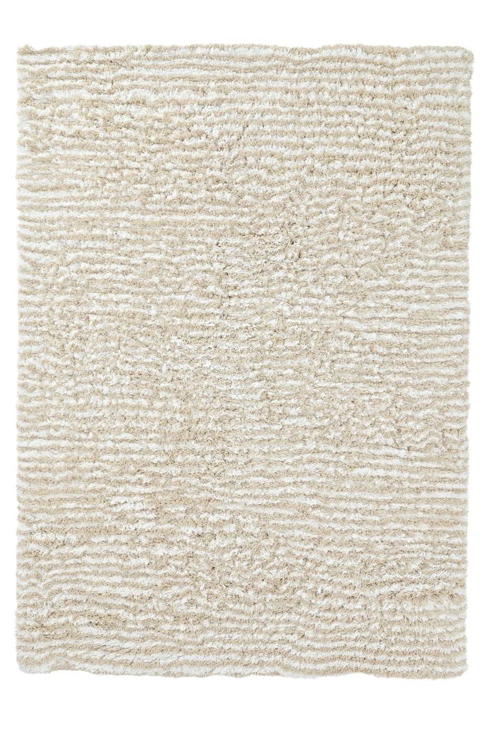 Hochflorteppiche - Aden (beige/weiß)