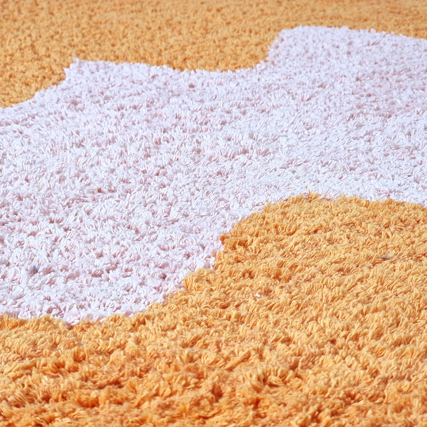 Hochflorteppiche - Amira Natural Cotton Shaggy (orange/rosa)