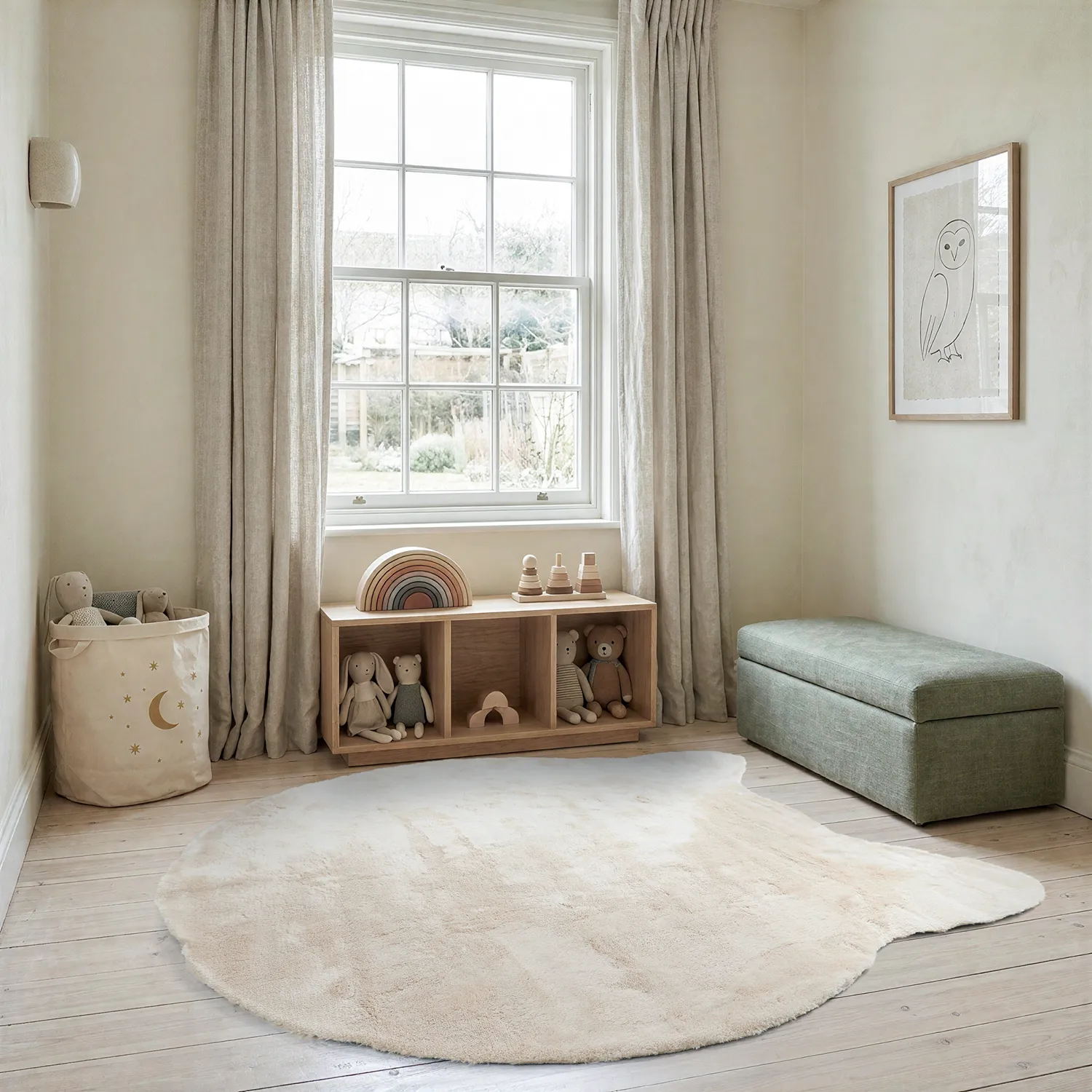 Kinderteppich - Aranga Super Soft Cat (beige)