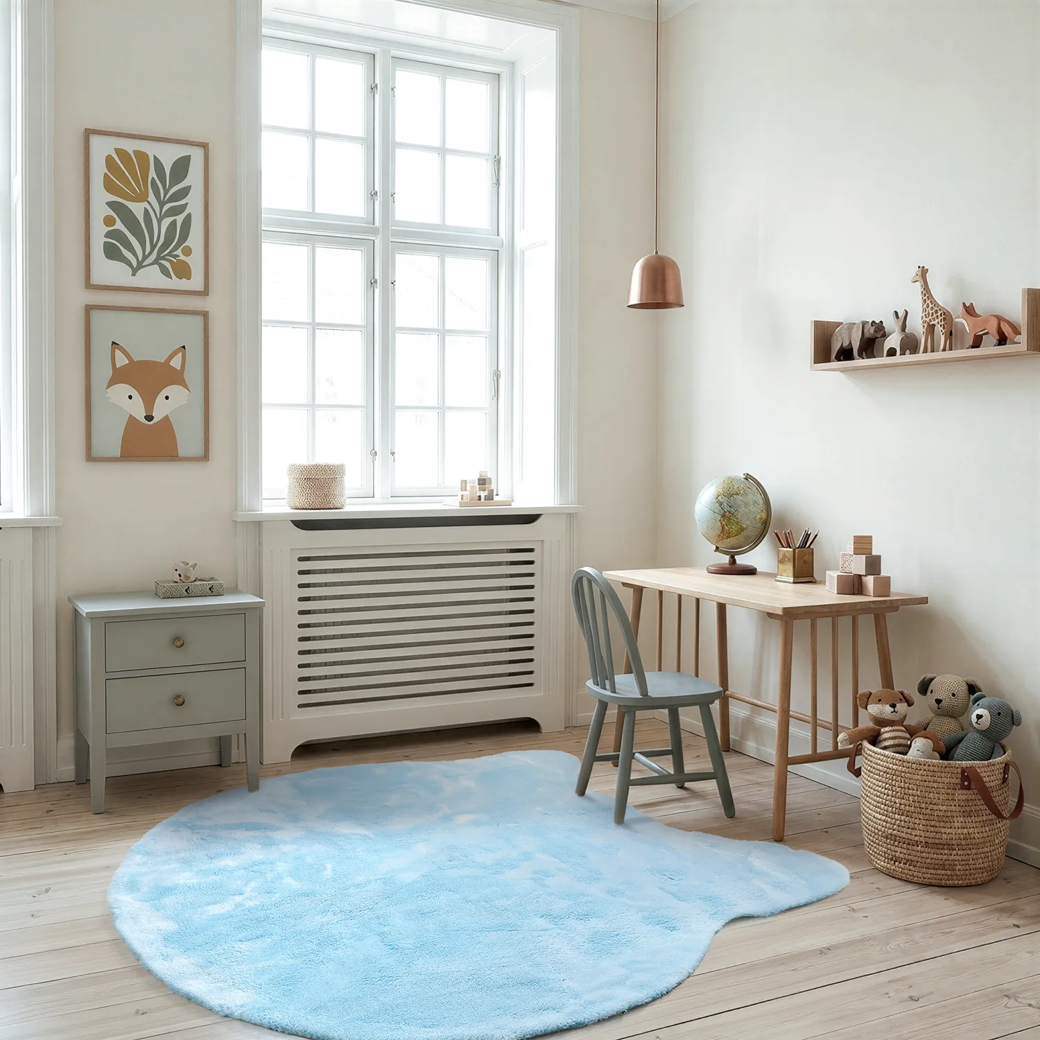 Kinderteppich - Aranga Super Soft Cat (hellblau)