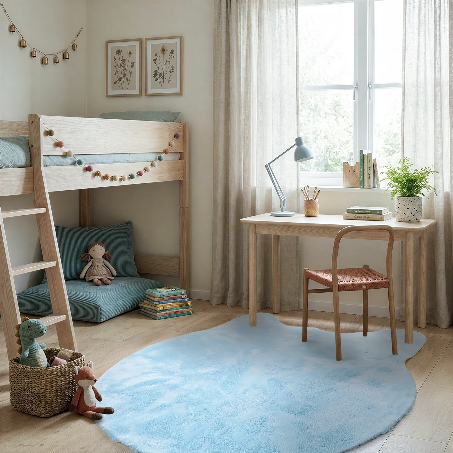 Kinderteppich - Aranga Super Soft Cat (hellblau)