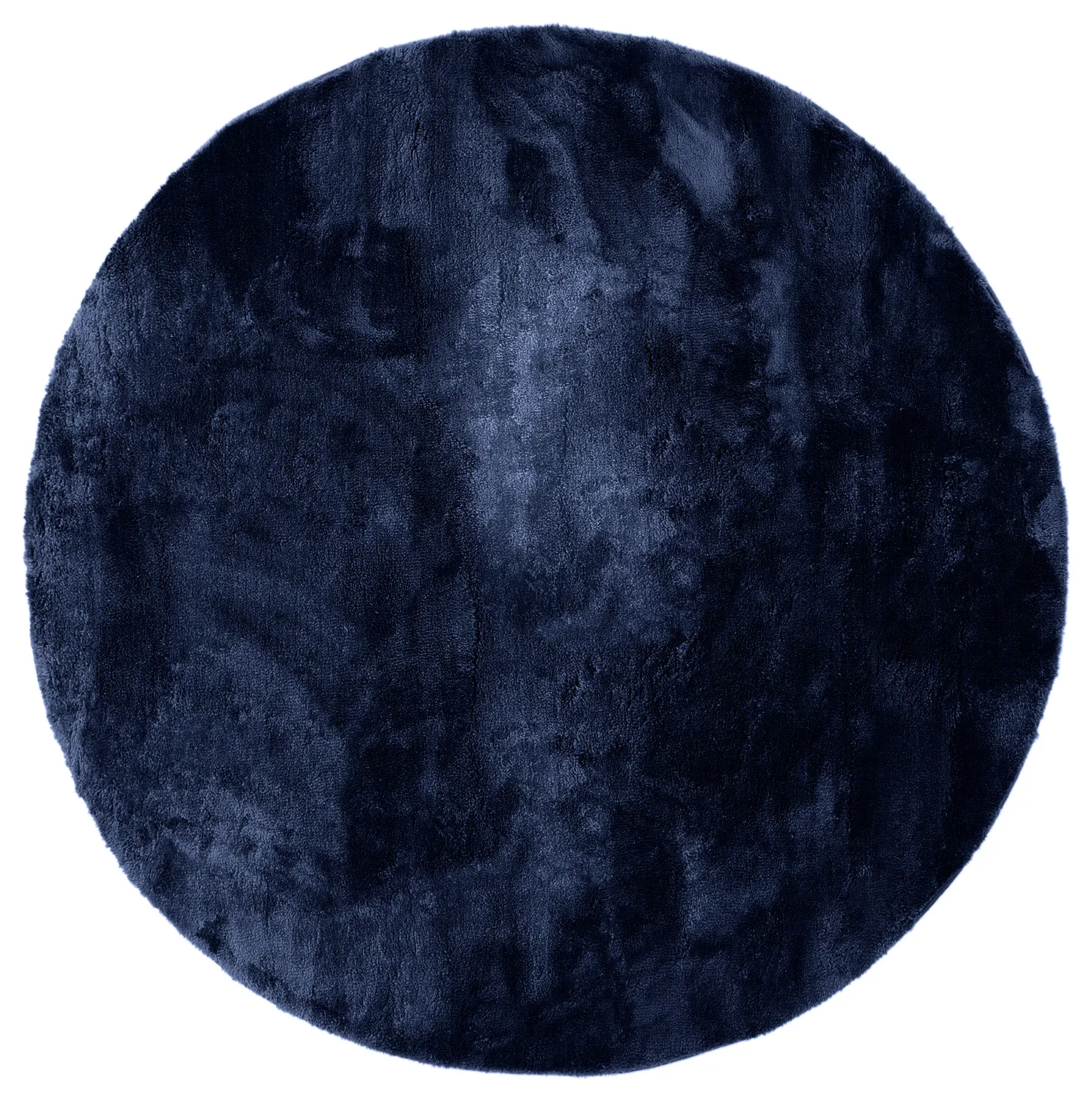 Runde Teppiche - Aranga Super Soft Fur (dunkelblau)