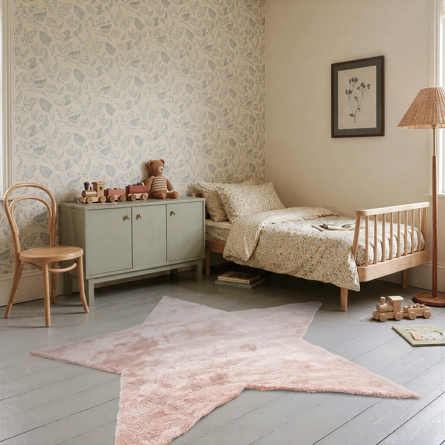 Kinderteppich - Aranga Super Soft Star (rosa)