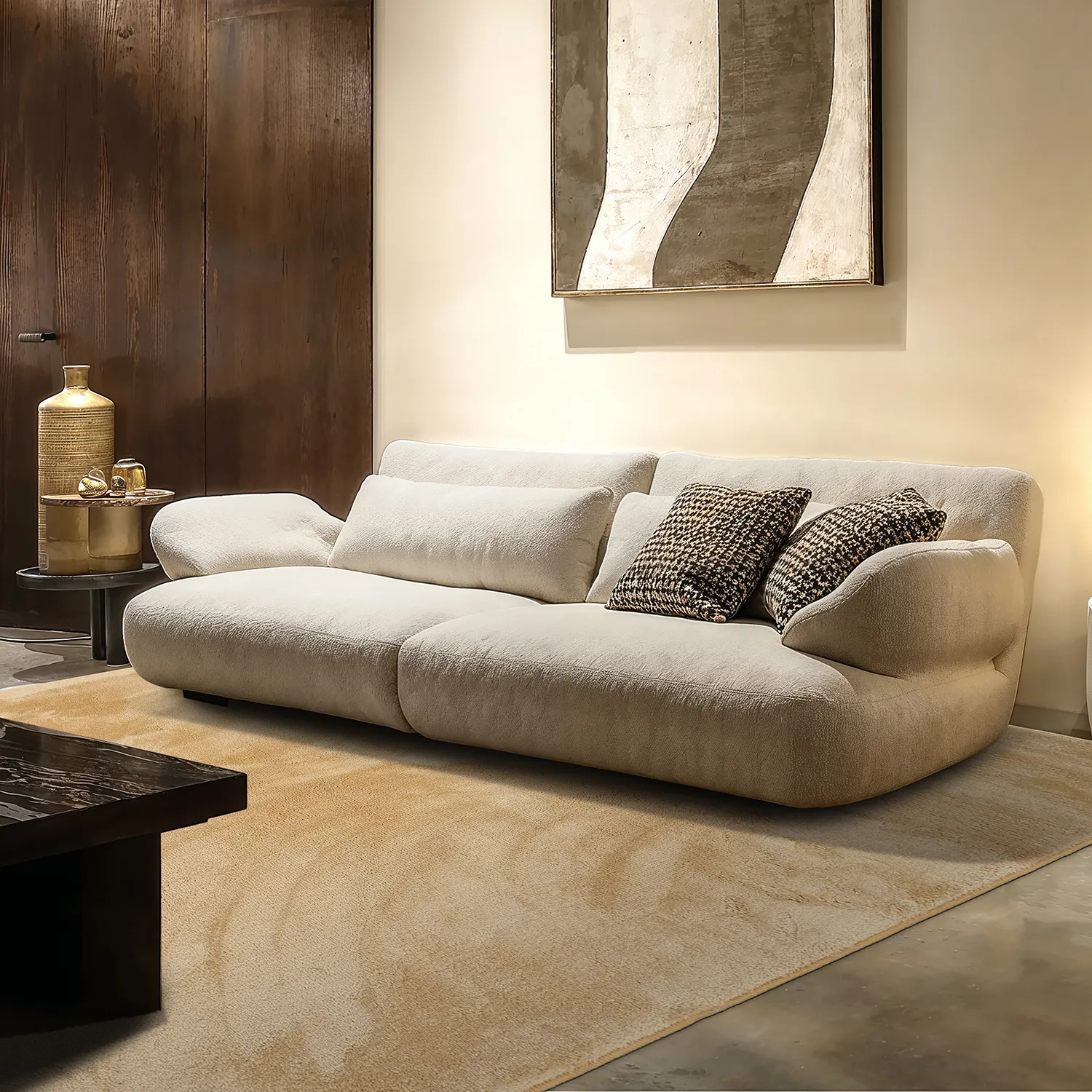 Hochflorteppiche - Aranga Super Soft Fur (dunkelbeige)