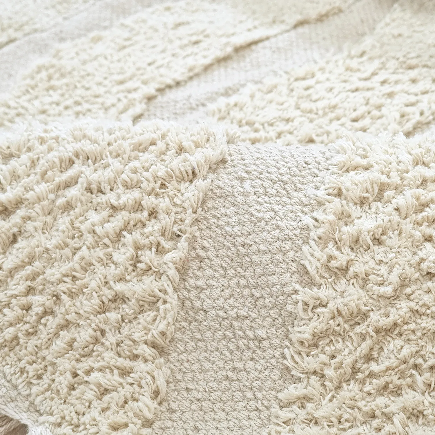 Hochflorteppiche - Callista Natural Cotton Shaggy (beige)