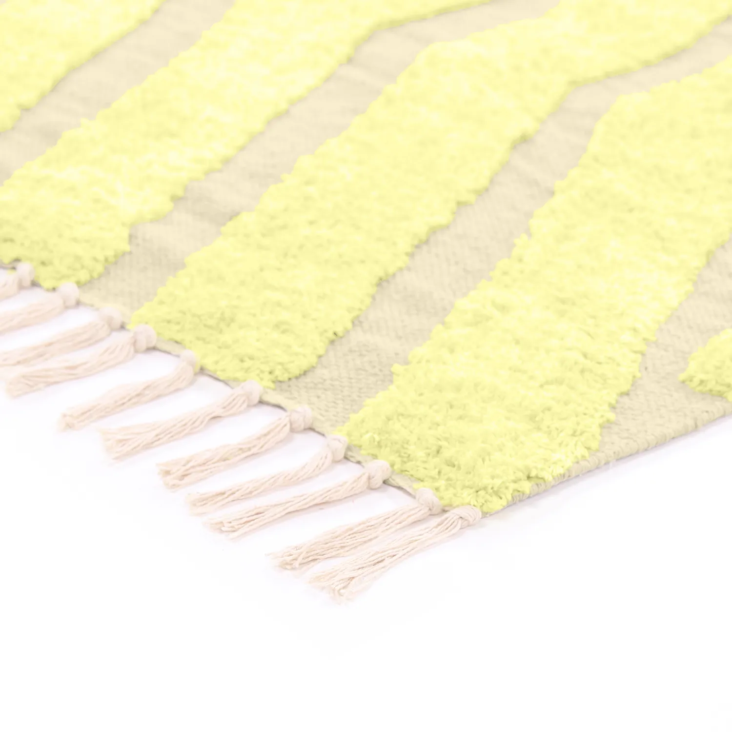 Hochflorteppiche - Callista Natural Cotton Shaggy (gelb)