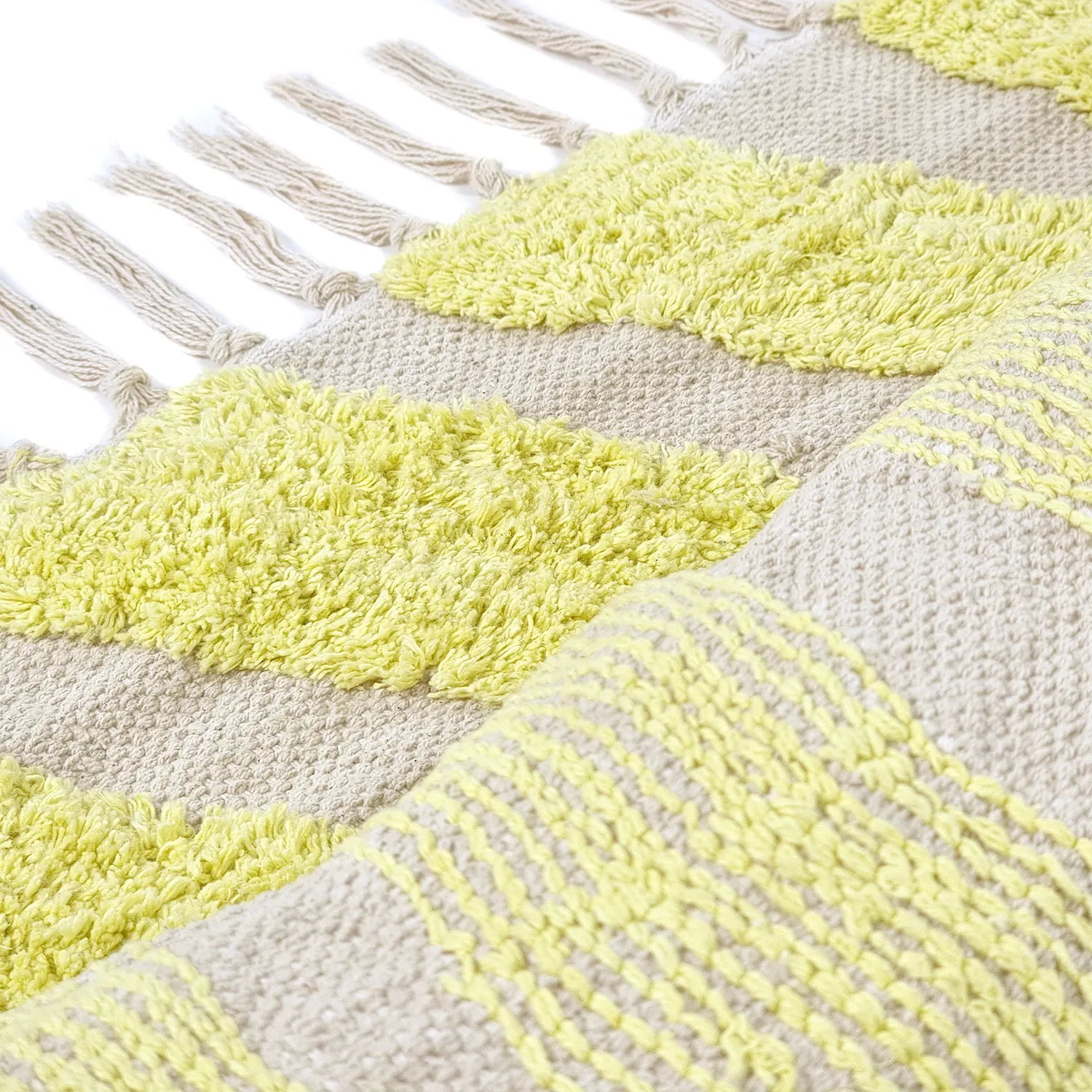 Hochflorteppiche - Callista Natural Cotton Shaggy (gelb)