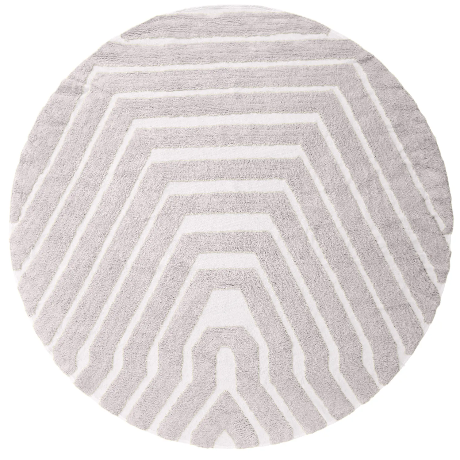 Rund Teppich - Callista Natural Cotton Shaggy (taupe)