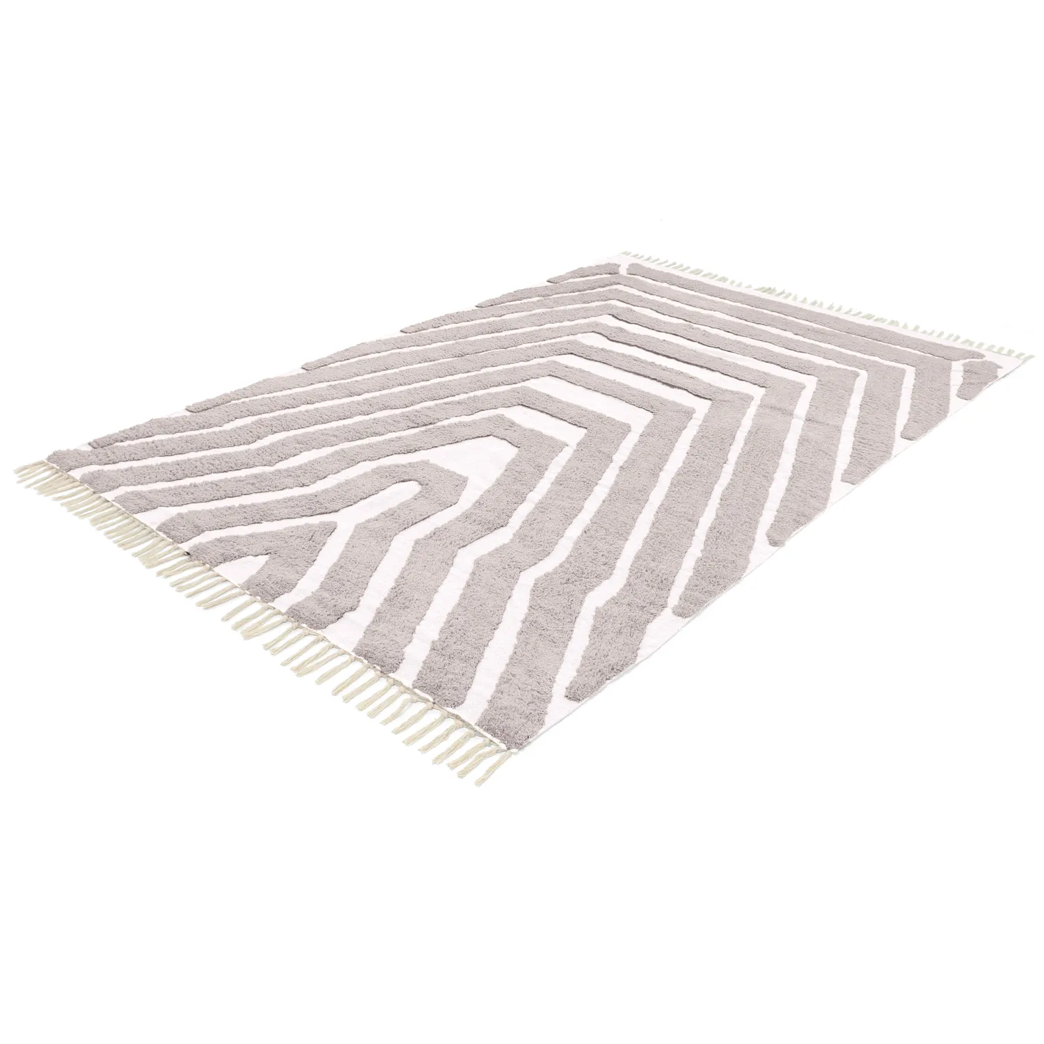 Hochflorteppiche - Callista Natural Cotton Shaggy (taupe)