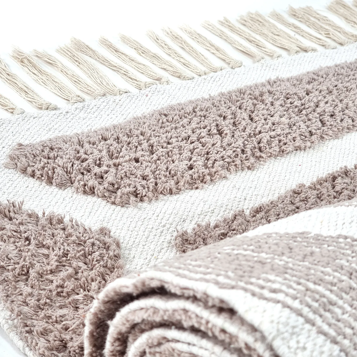 Hochflorteppiche - Callista Natural Cotton Shaggy (taupe)