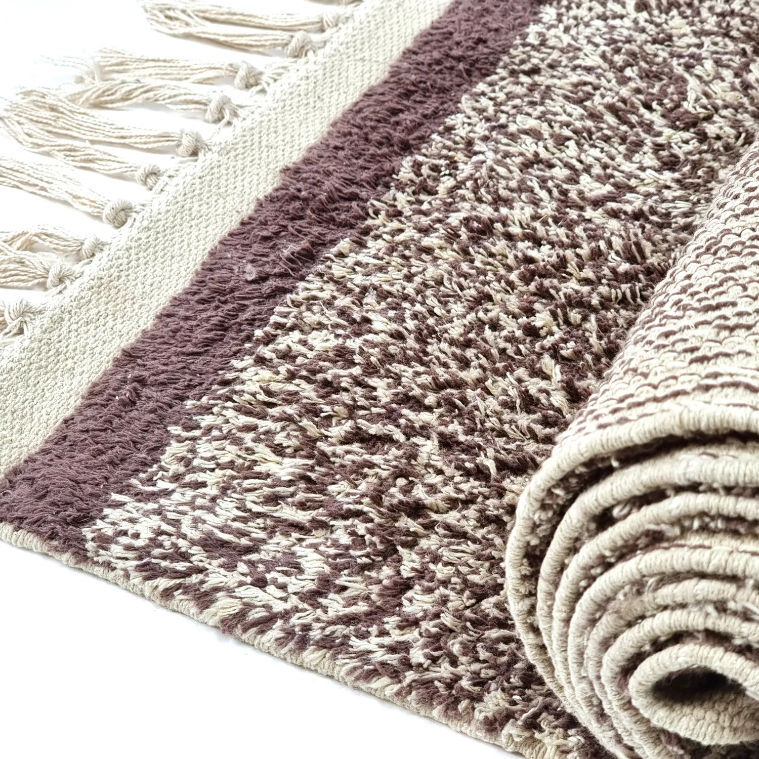 Hochflorteppiche - Celina Natural Cotton Shaggy (beige/braun)