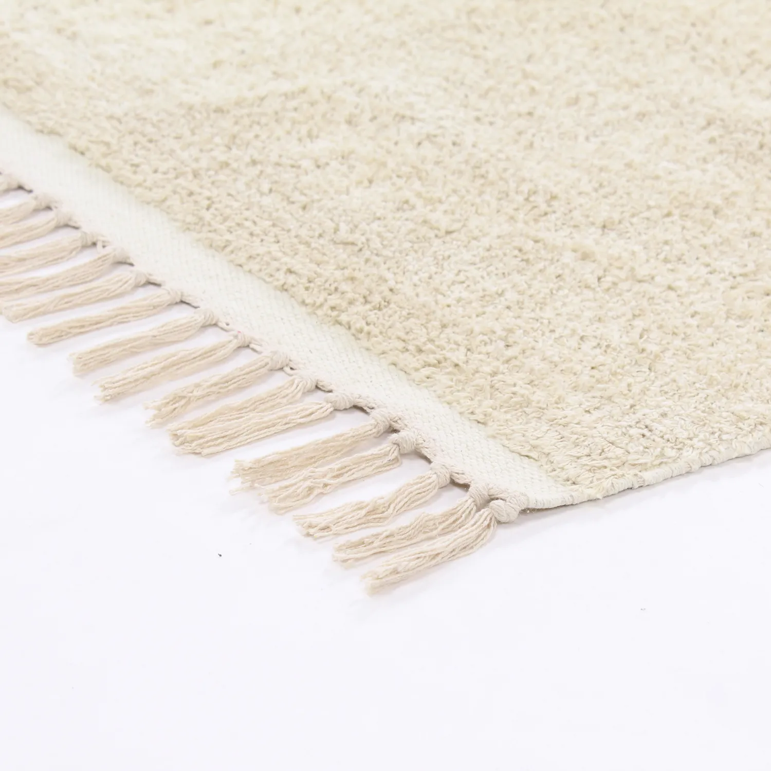 Hochflorteppiche - Celina Natural Cotton Shaggy (cremefarben/beige)
