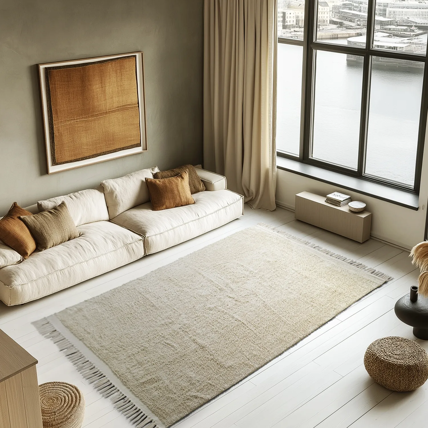 Hochflorteppiche - Celina Natural Cotton Shaggy (cremefarben/beige)