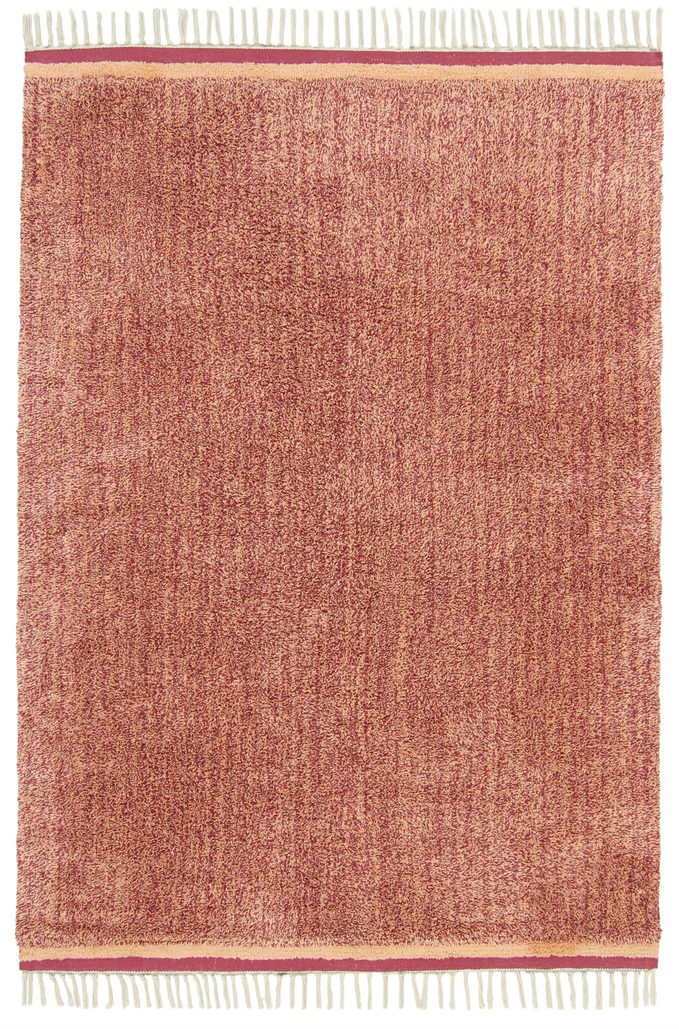 Hochflorteppiche - Celina Natural Cotton Shaggy (rot)