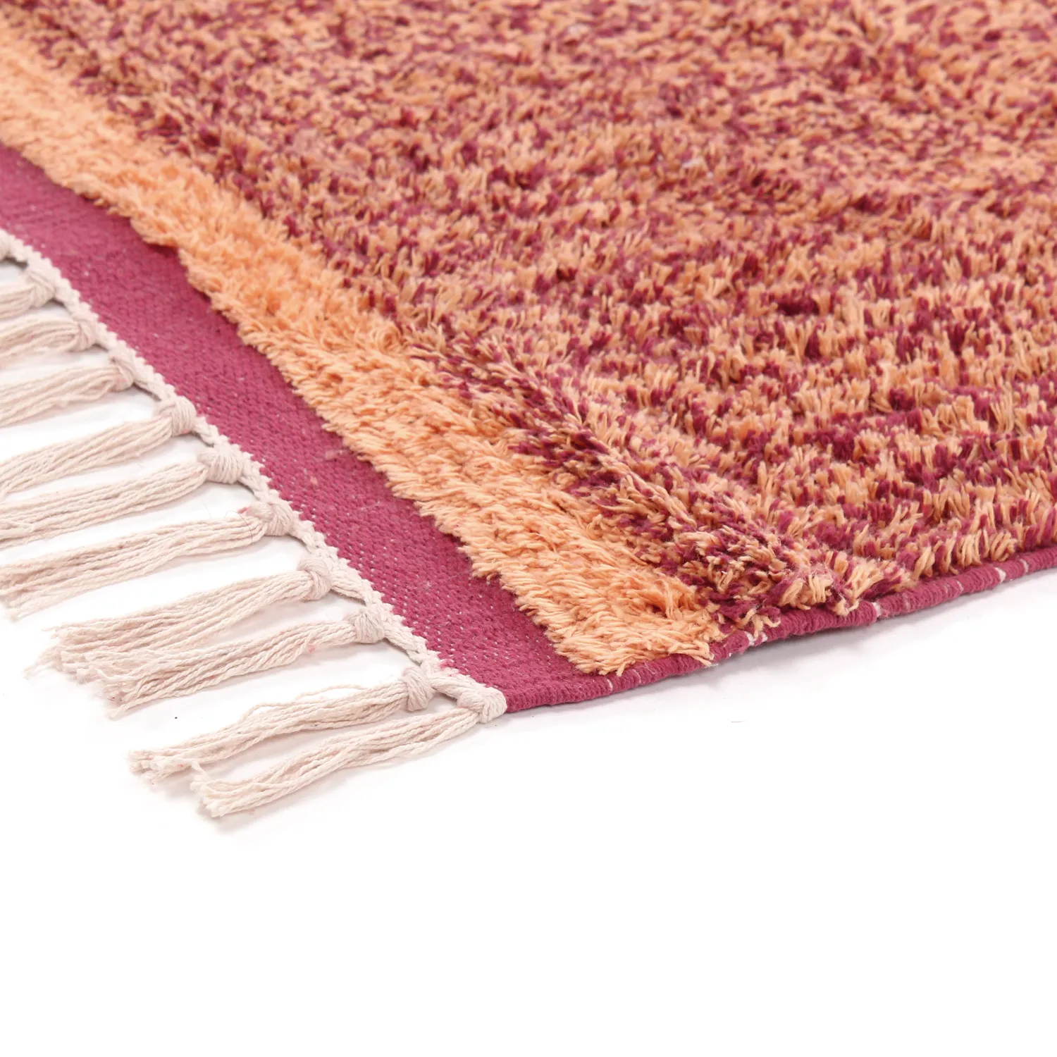 Hochflorteppiche - Celina Natural Cotton Shaggy (rot)