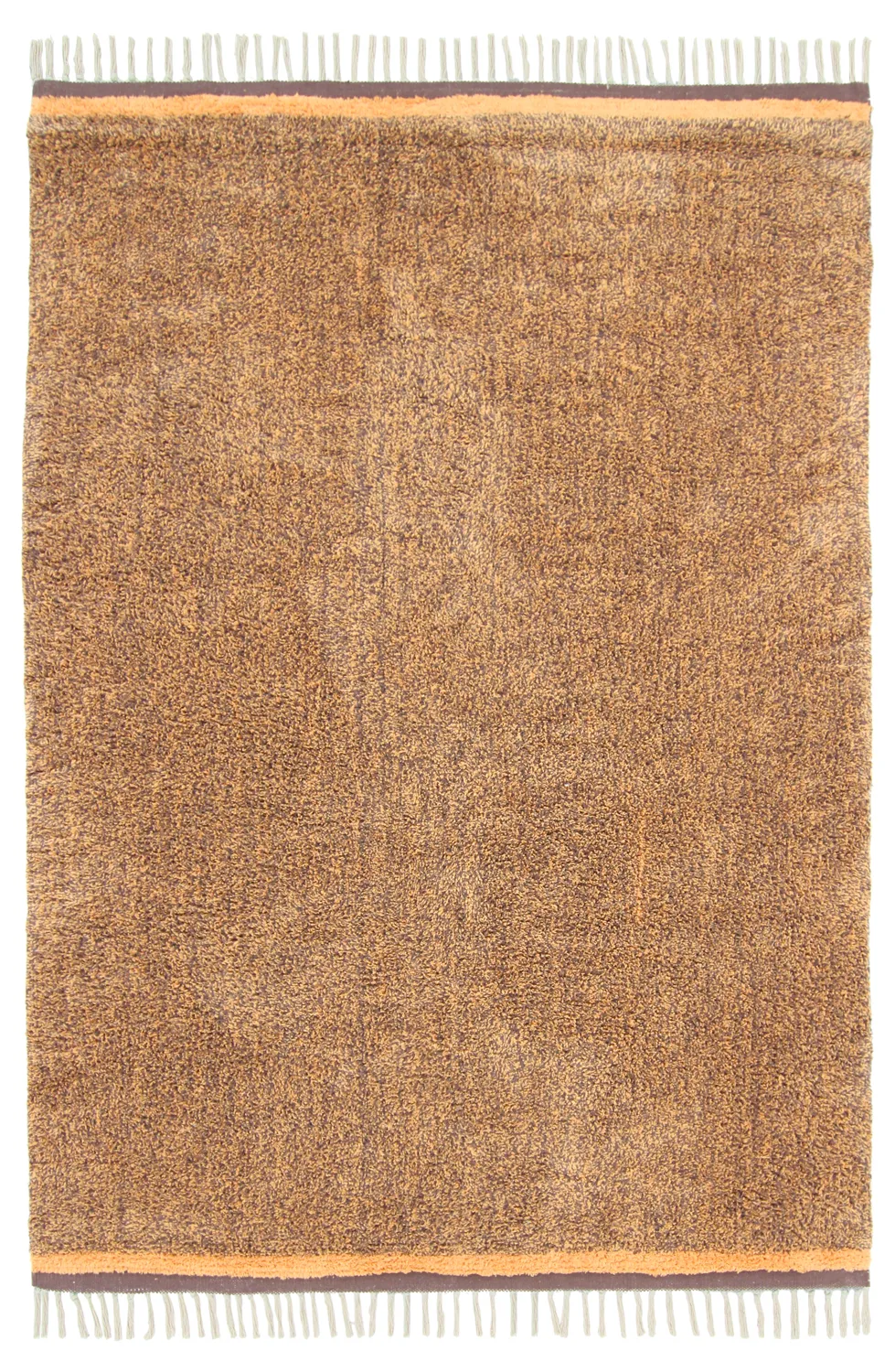Hochflorteppiche - Celina Natural Cotton Shaggy (braun/orange)