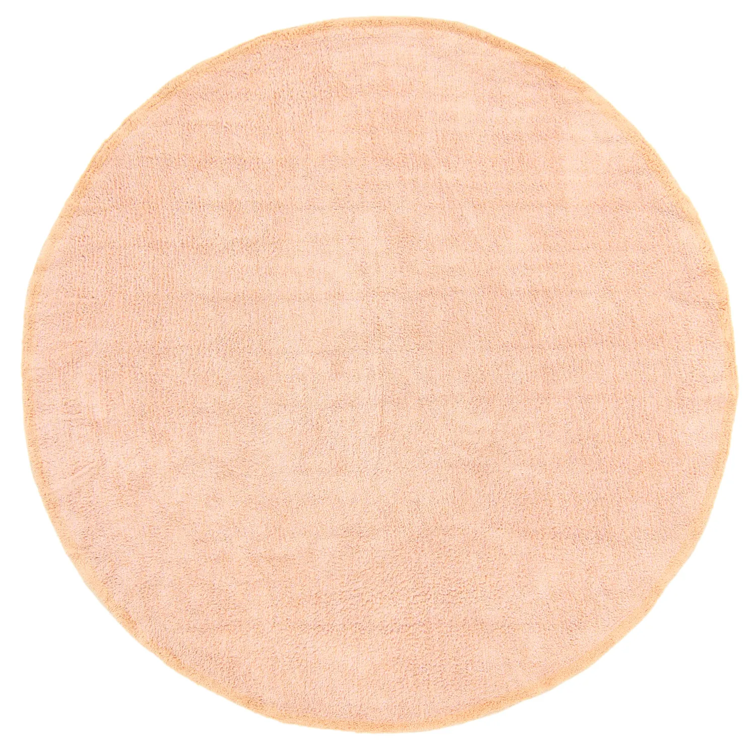Rund Teppich - Celina Natural Cotton Shaggy (rosa/beige)
