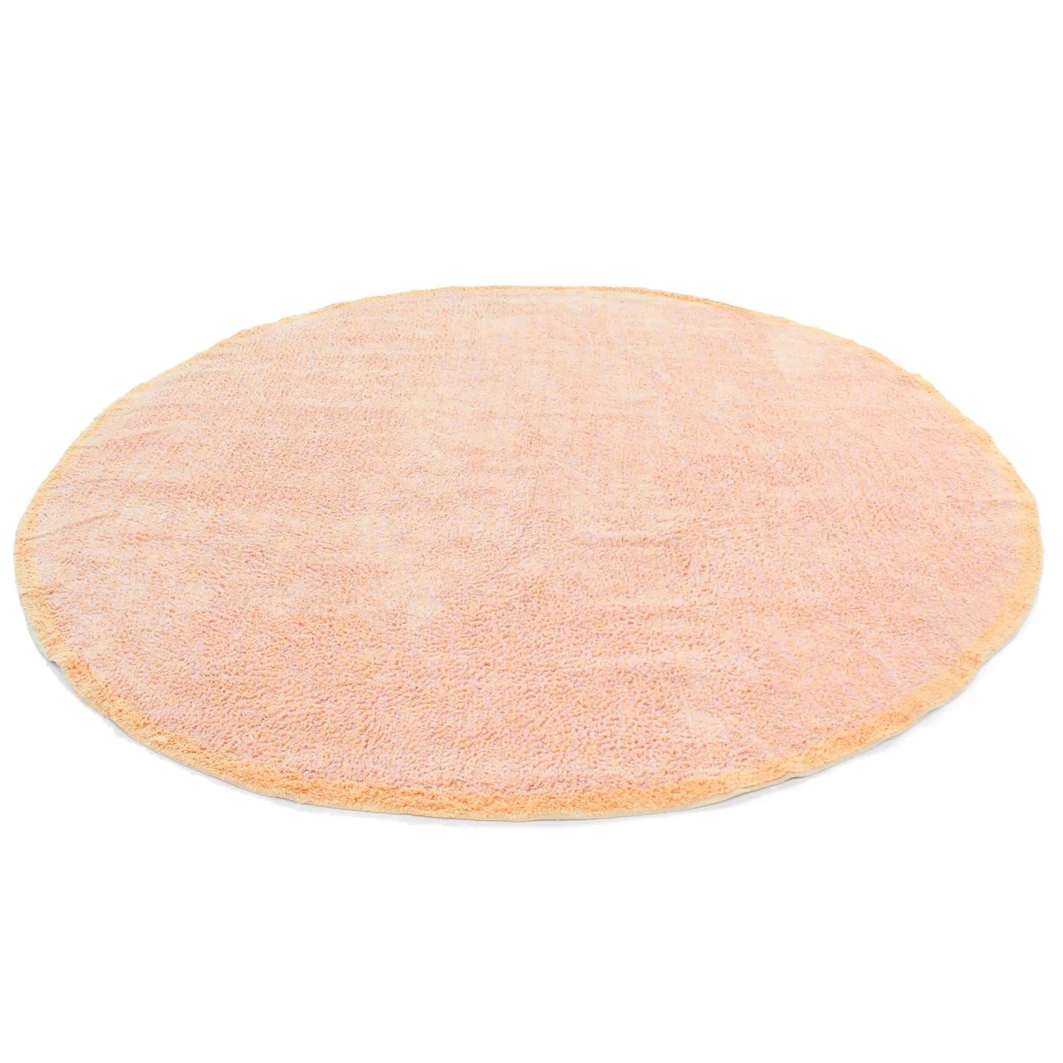 Rund Teppich - Celina Natural Cotton Shaggy (rosa/beige)