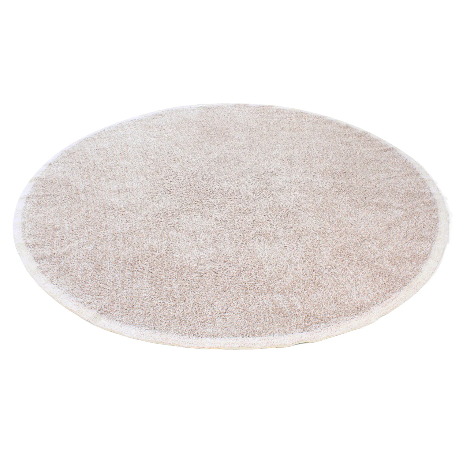 Rund Teppich - Celina Natural Cotton Shaggy (taupe/lavendel)