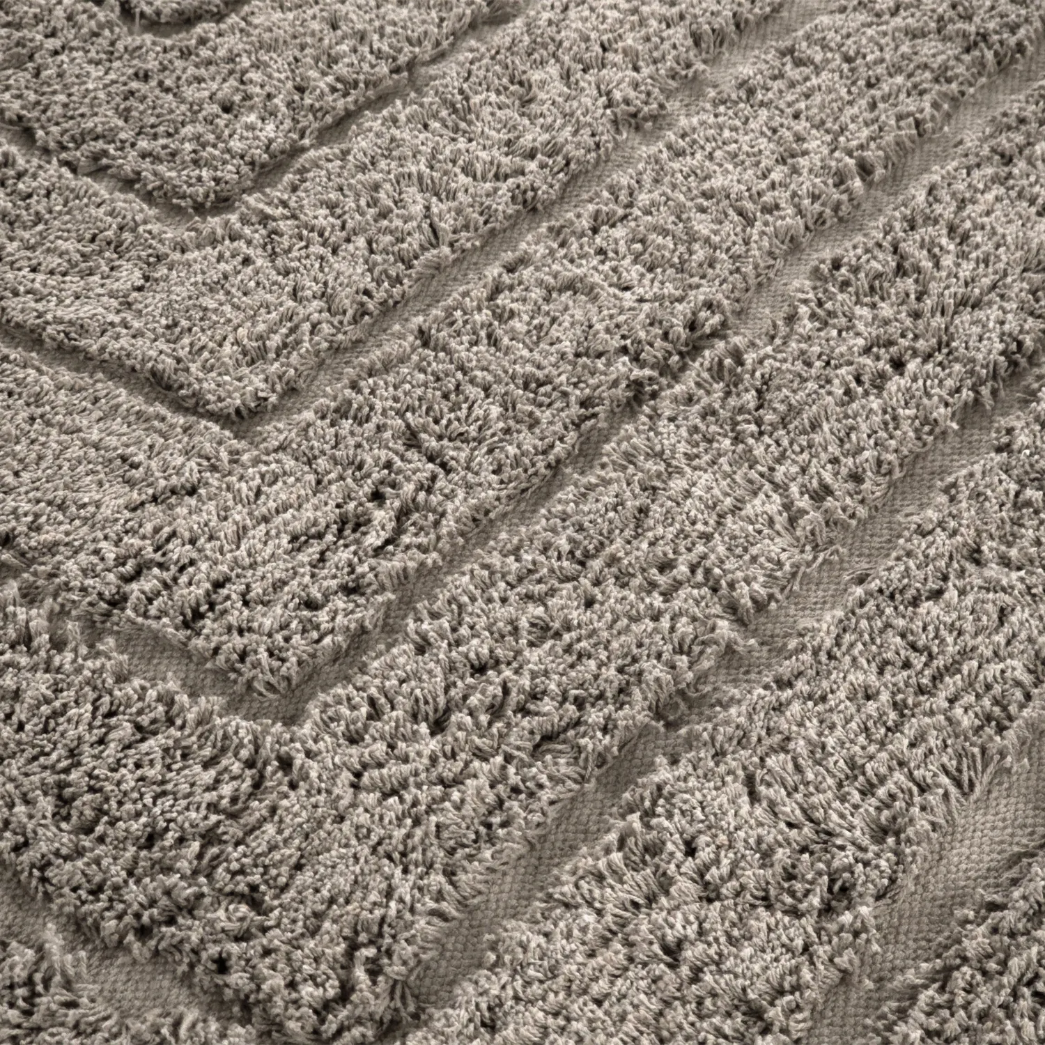 Runde Teppiche - Conara Natural Cotton Shaggy (taupe)