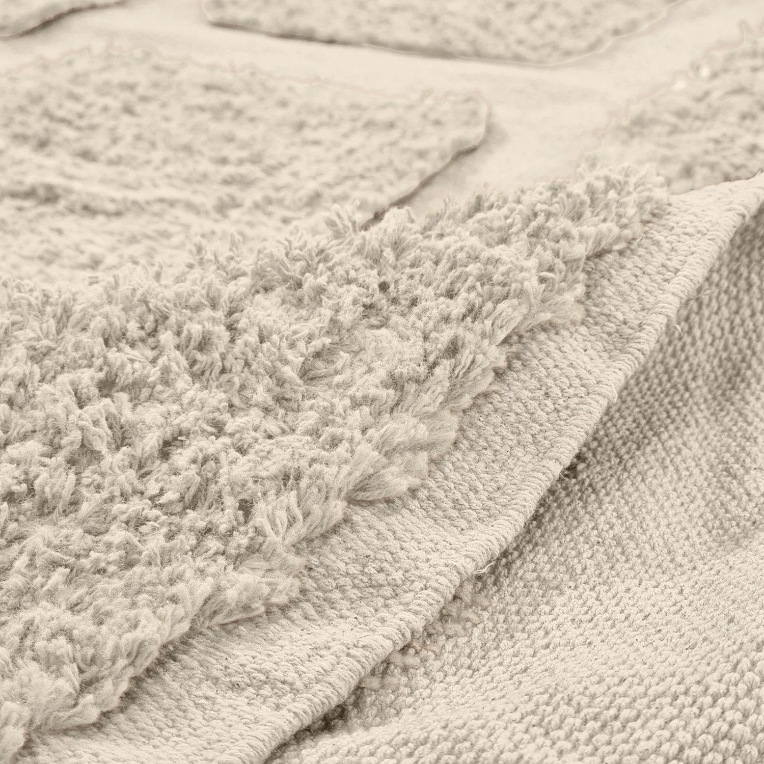 Rund Teppich - Cyrus Natural Cotton Shaggy (beige)