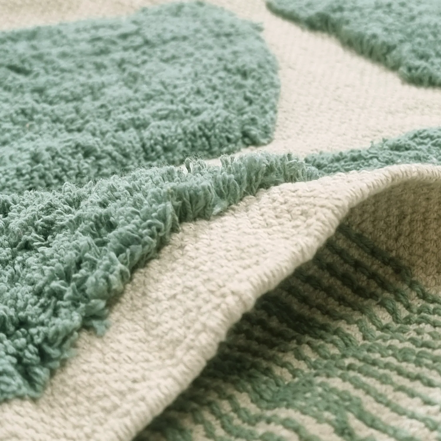 Hochflorteppiche - Cyrus Natural Cotton Shaggy (grün)