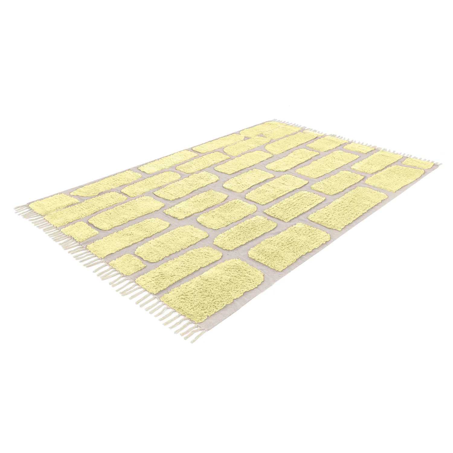 Hochflorteppiche - Cyrus Natural Cotton Shaggy (gelb)