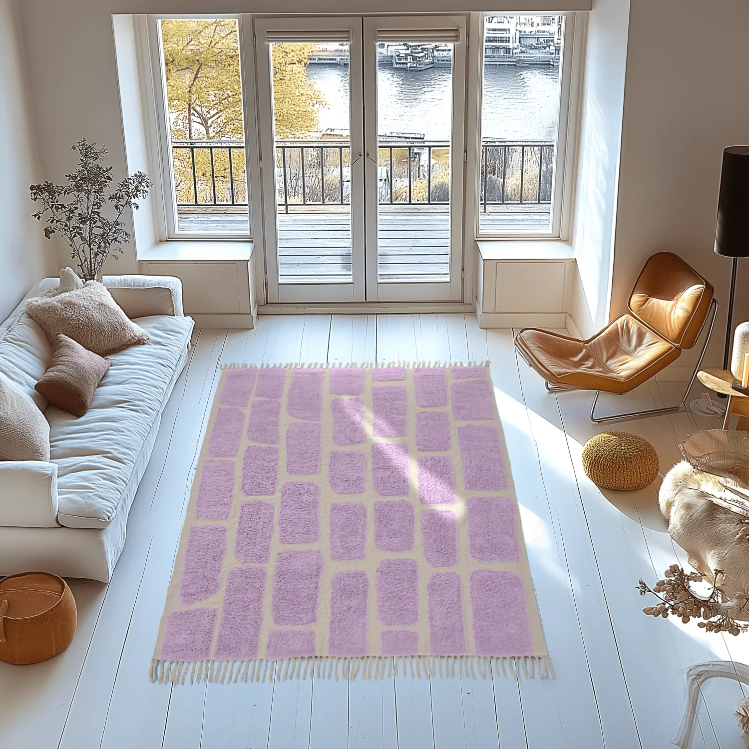 Hochflorteppiche - Cyrus Natural Cotton Shaggy (lila)