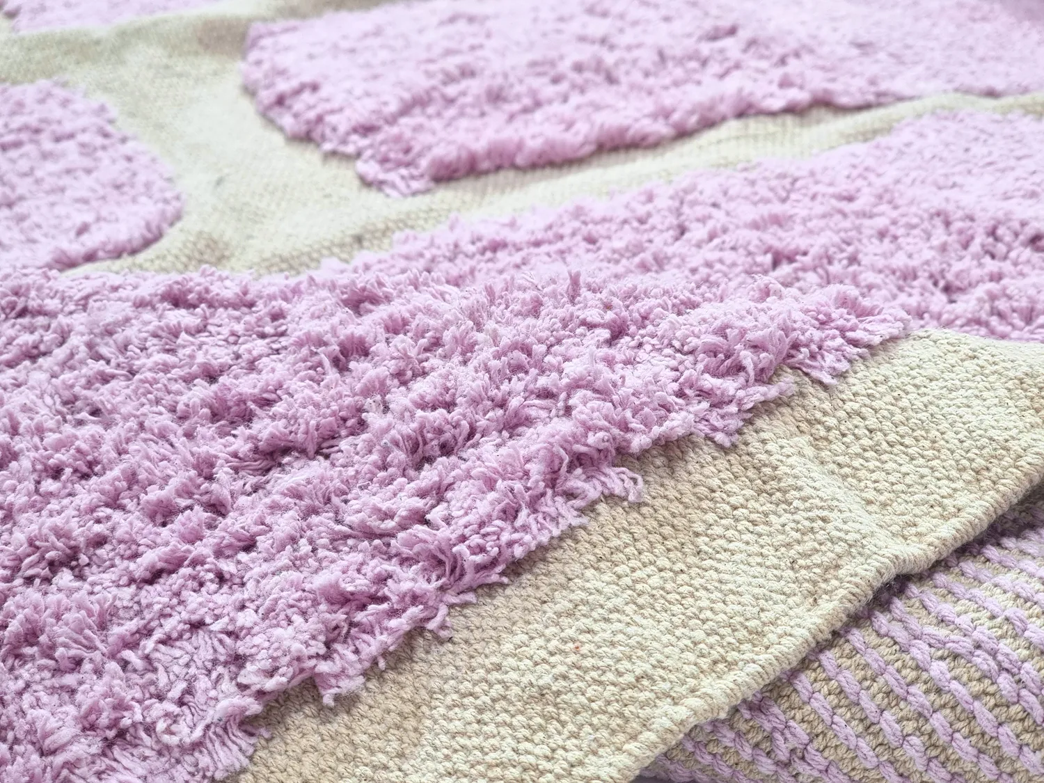 Hochflorteppiche - Cyrus Natural Cotton Shaggy (lila)