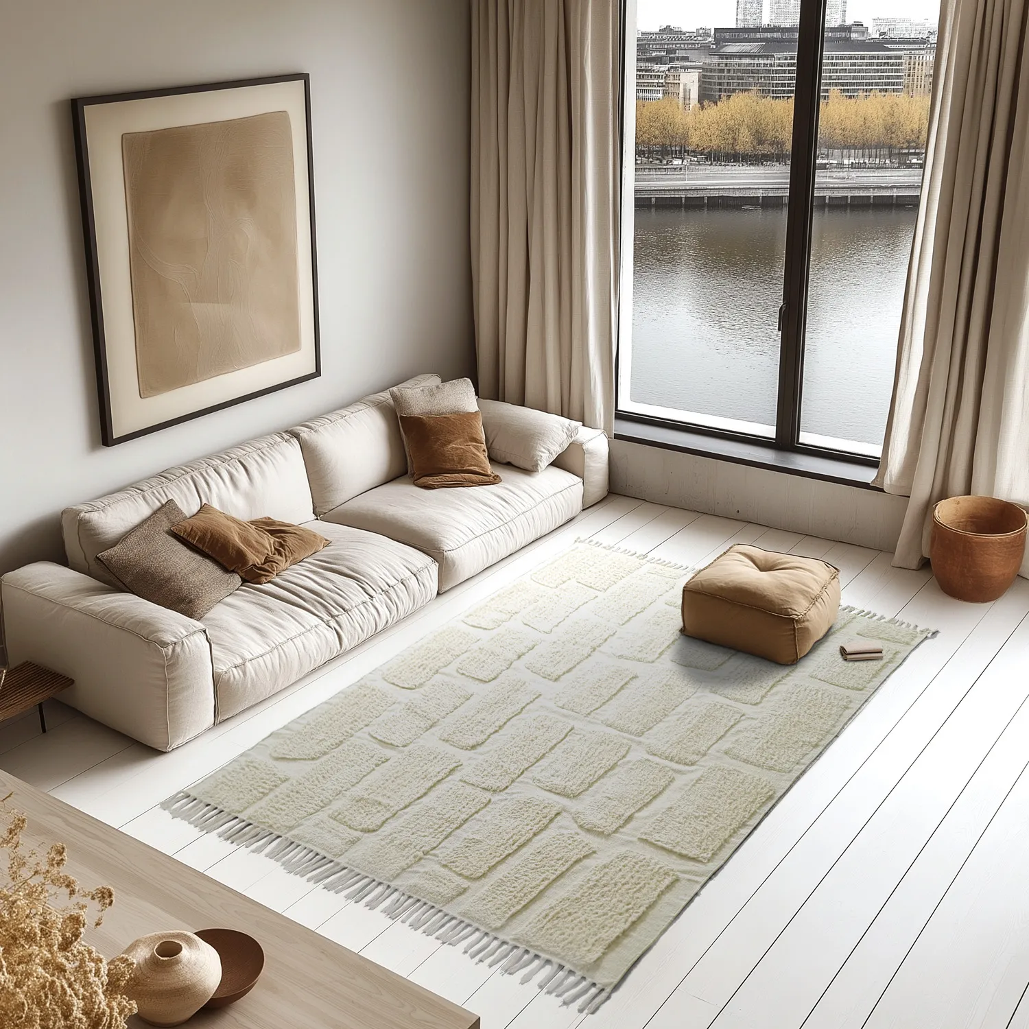 Hochflorteppiche - Cyrus Natural Cotton Shaggy (cremefarben)