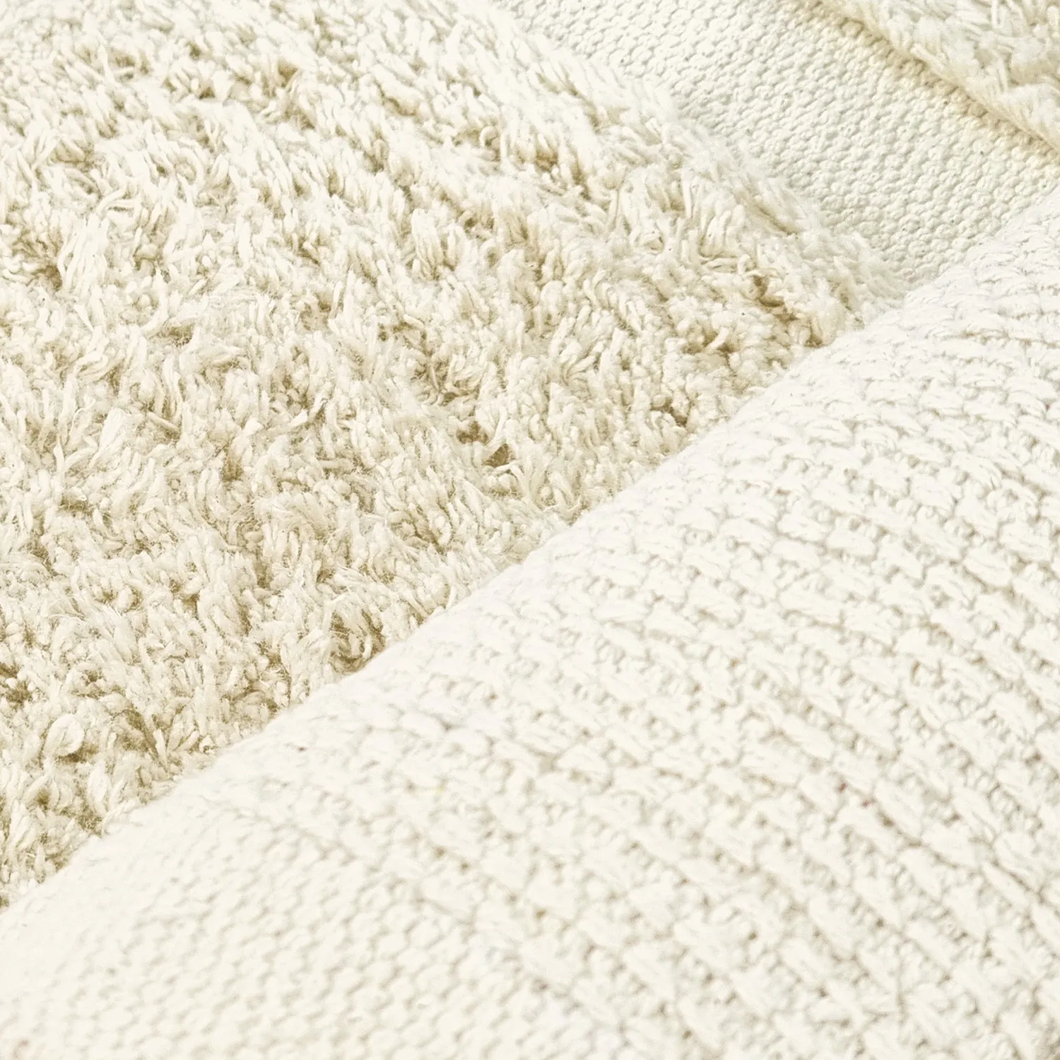 Rund Teppich - Cyrus Natural Cotton Shaggy (beige)