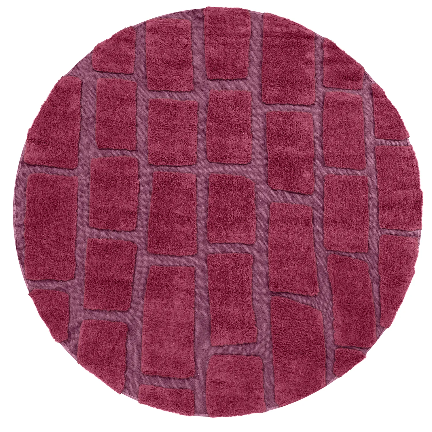 Rund Teppich - Cyrus Natural Cotton Shaggy (rot)