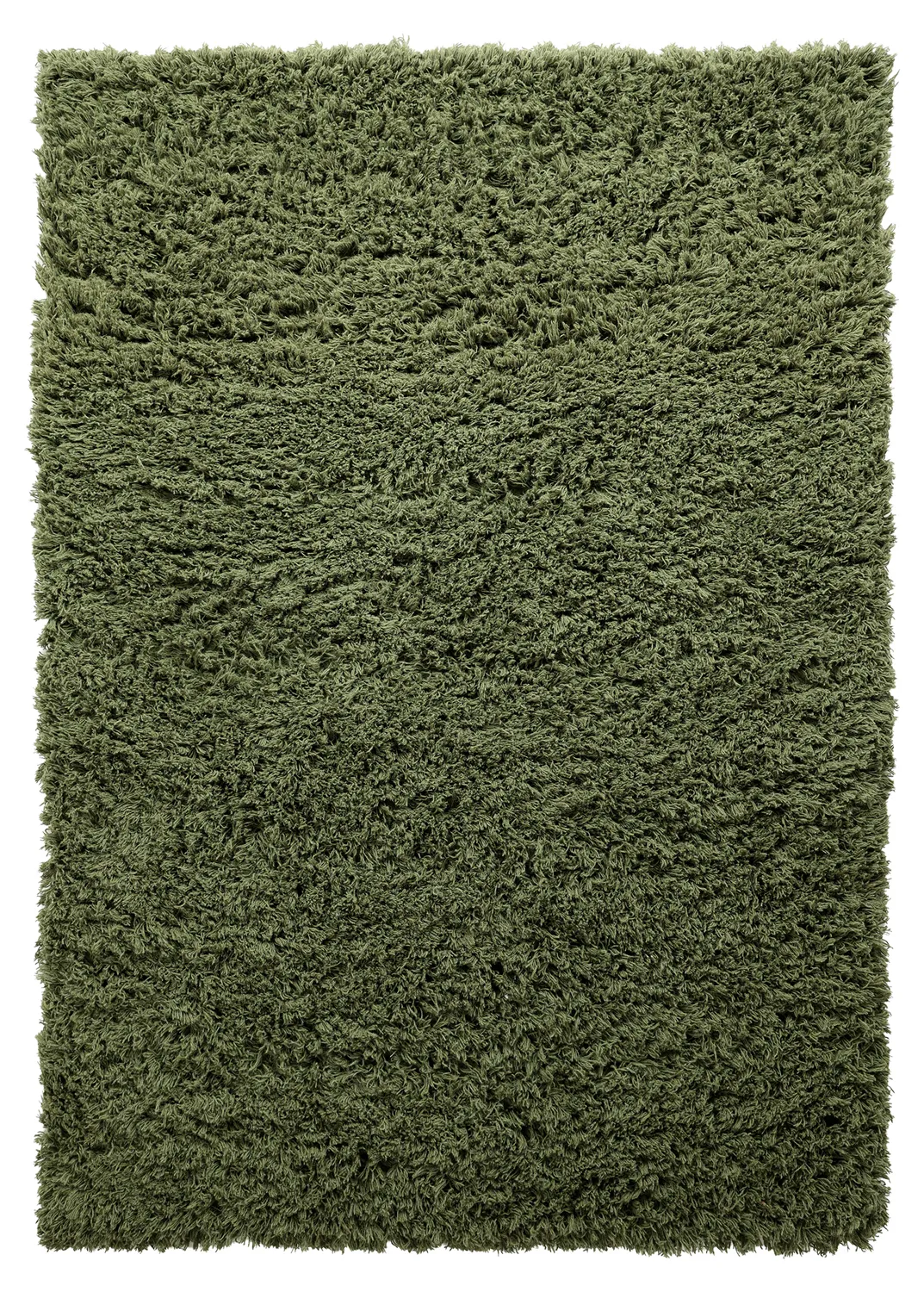 Hochflorteppiche - Fassale Hand Woven Wool Shaggy (moosgrün)