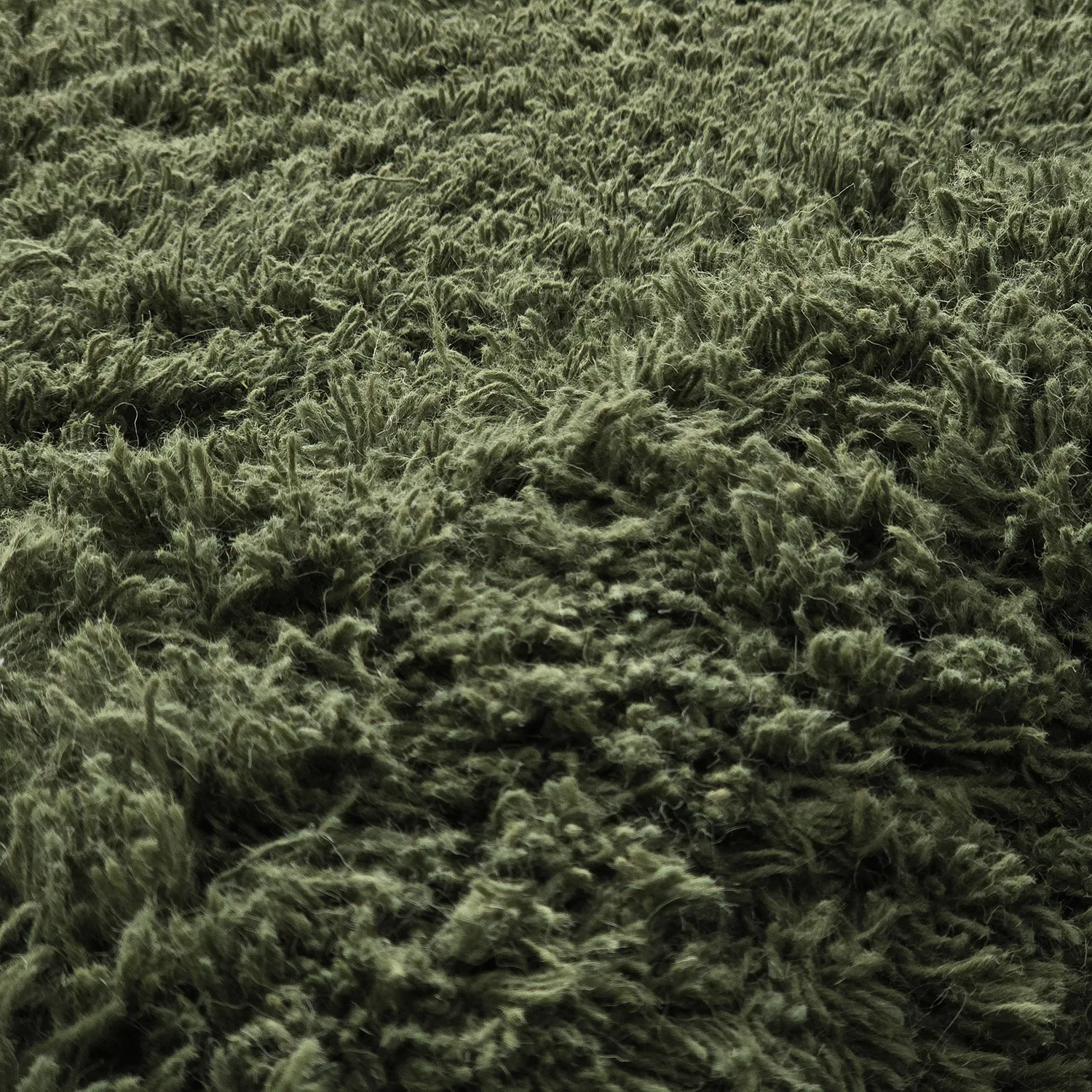 Hochflorteppiche - Fassale Hand Woven Wool Shaggy (moosgrün)