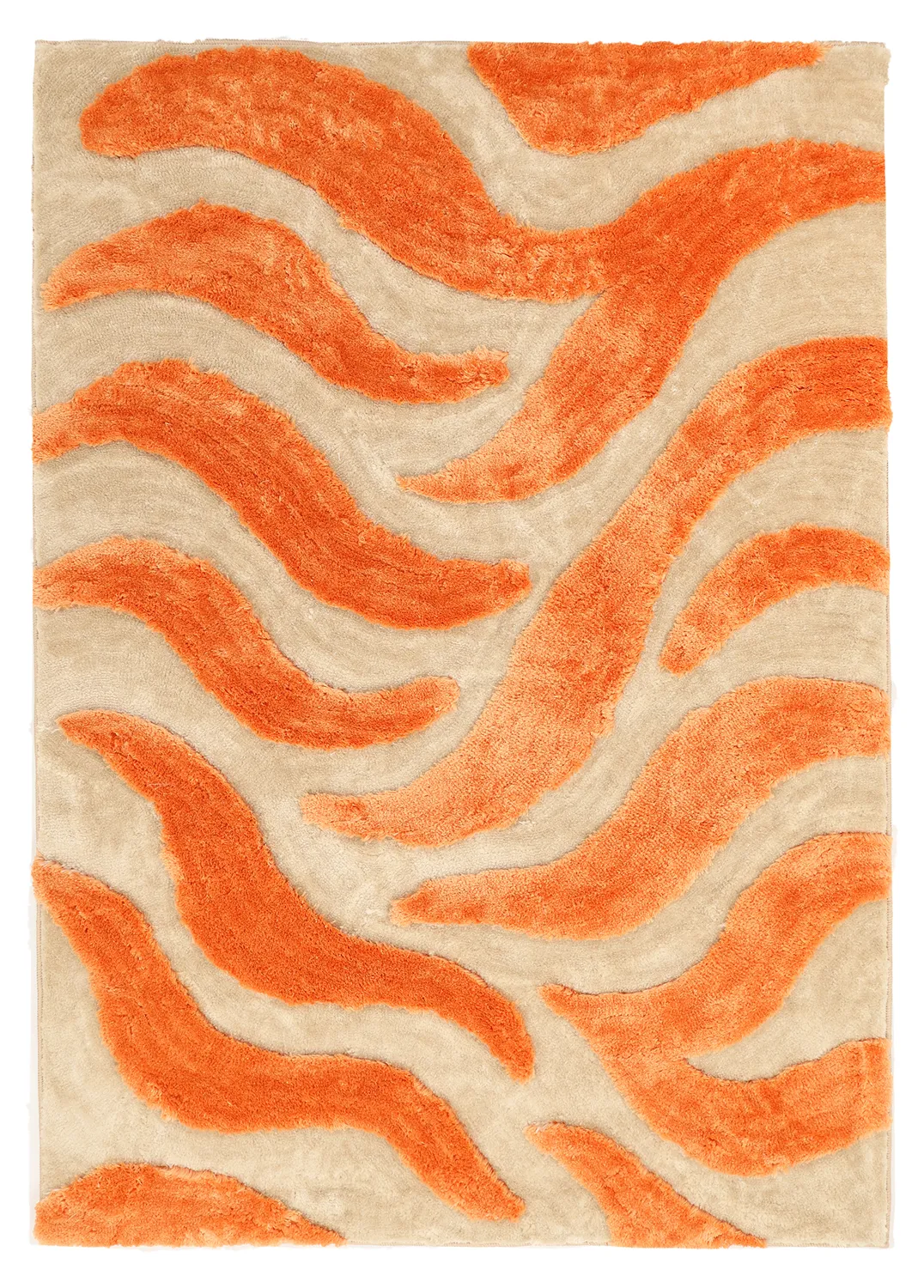Hochflorteppiche - Fergana (creme/orange)
