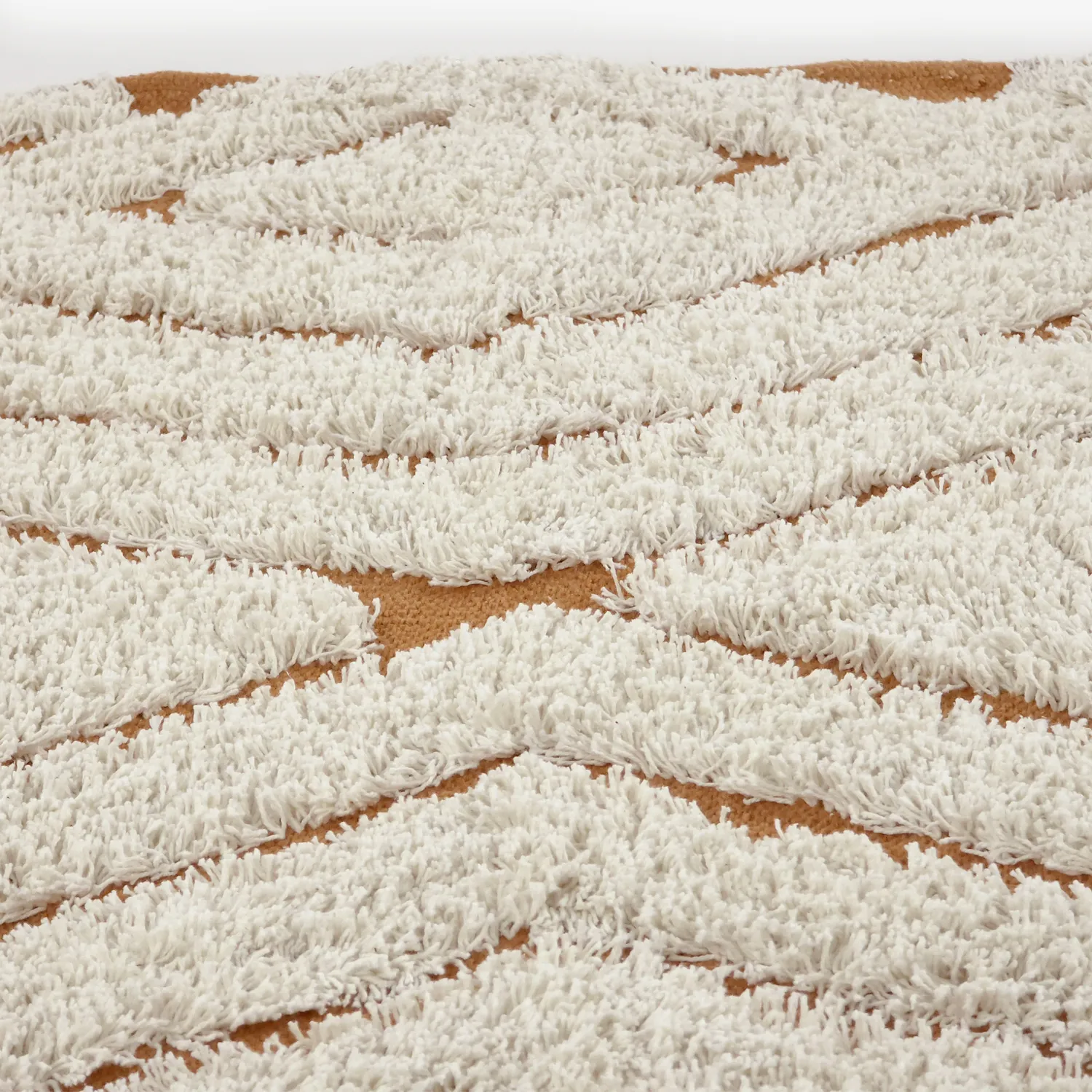 Runde Teppiche - Holwell Natural Cotton Shaggy (cremefarben/braun)