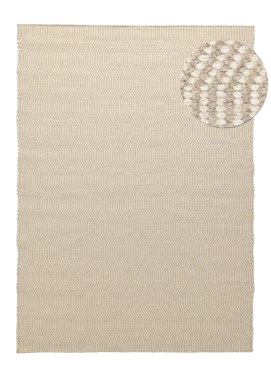 Wollteppich - Larkana (beige/weiß)