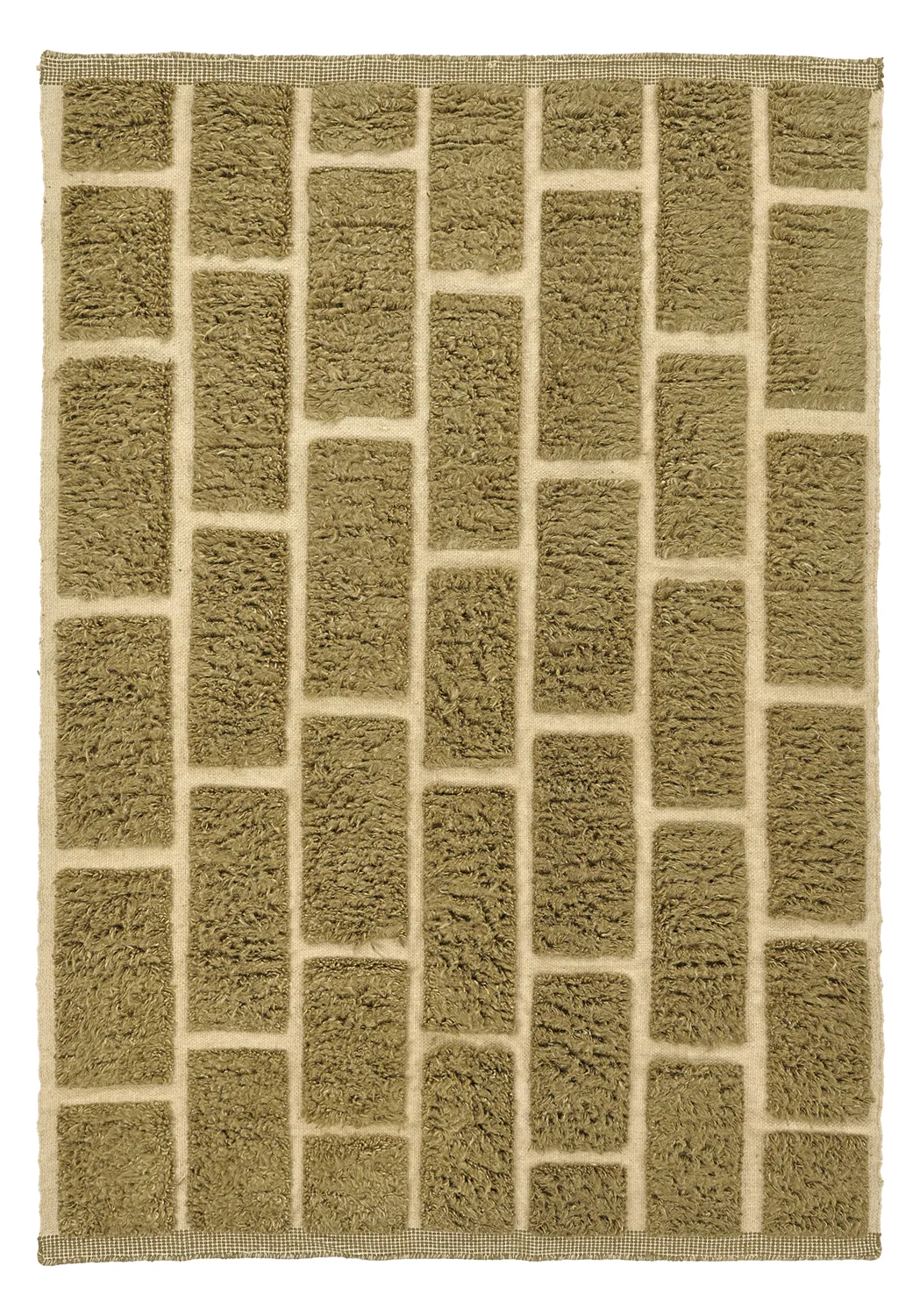 Hochflorteppiche - Leknes Hand Woven Wool Shaggy (grün)