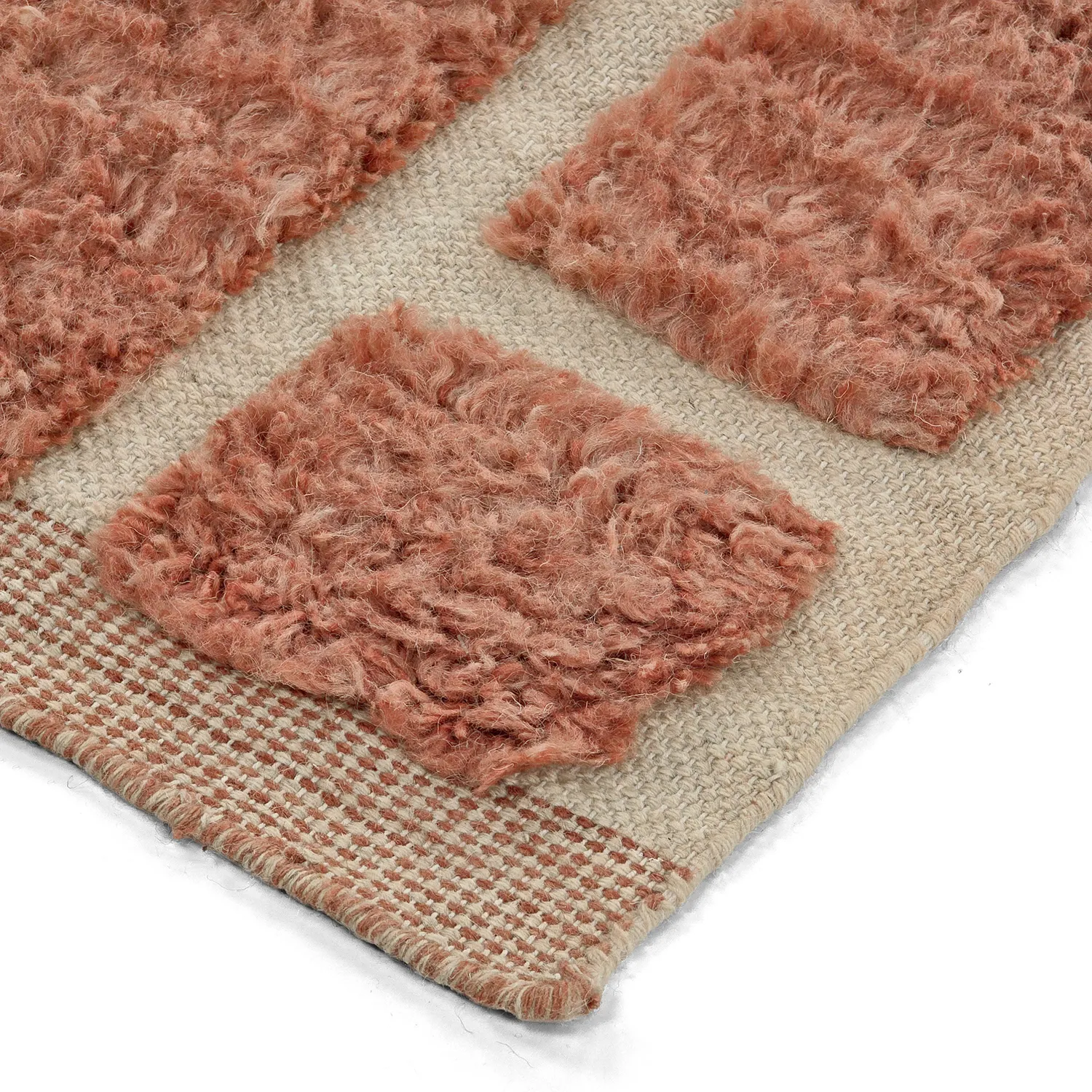 Hochflorteppiche - Leknes Hand Woven Wool Shaggy (terrakotta)