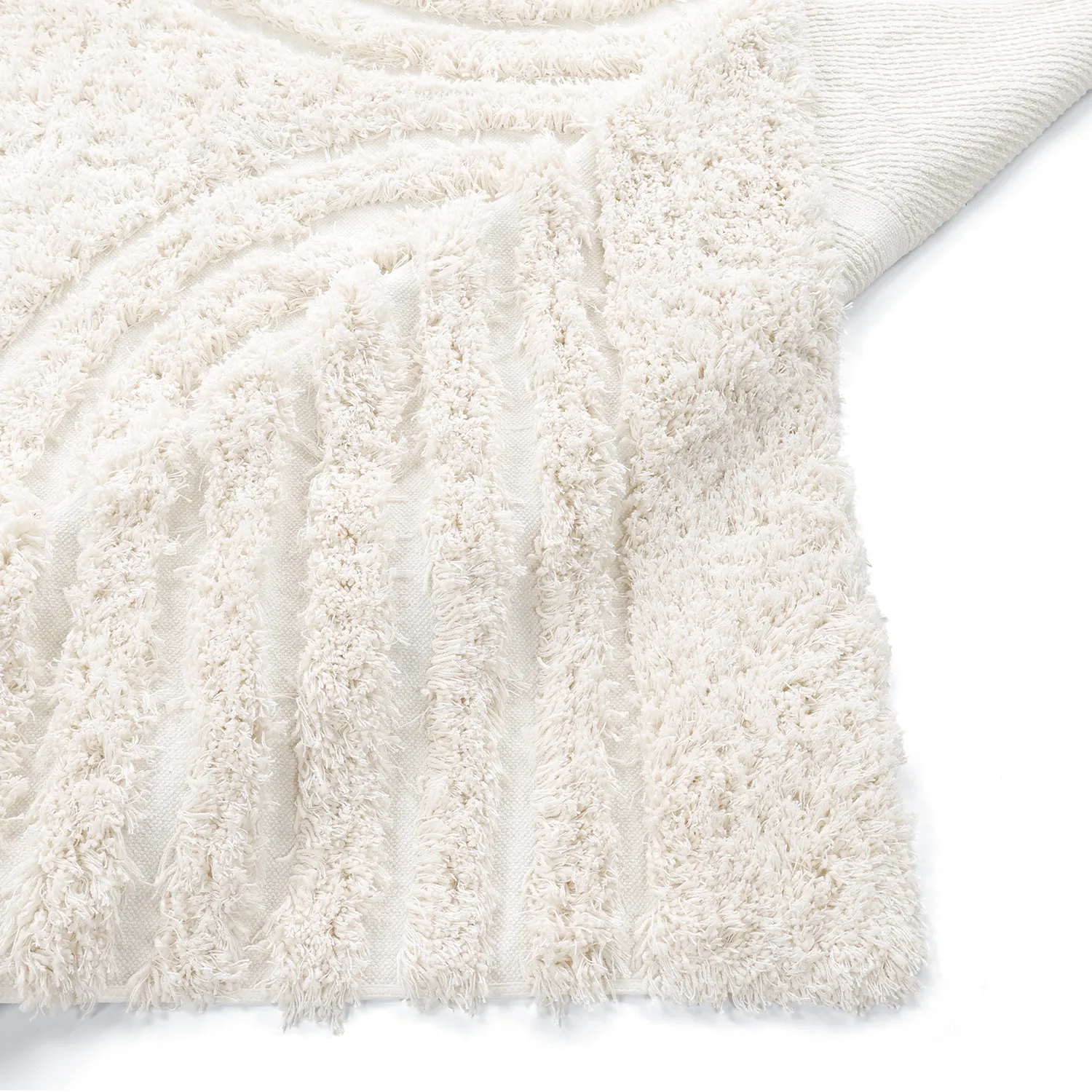 Hochflorteppiche - Lindos Natural Cotton Shaggy (weiß)