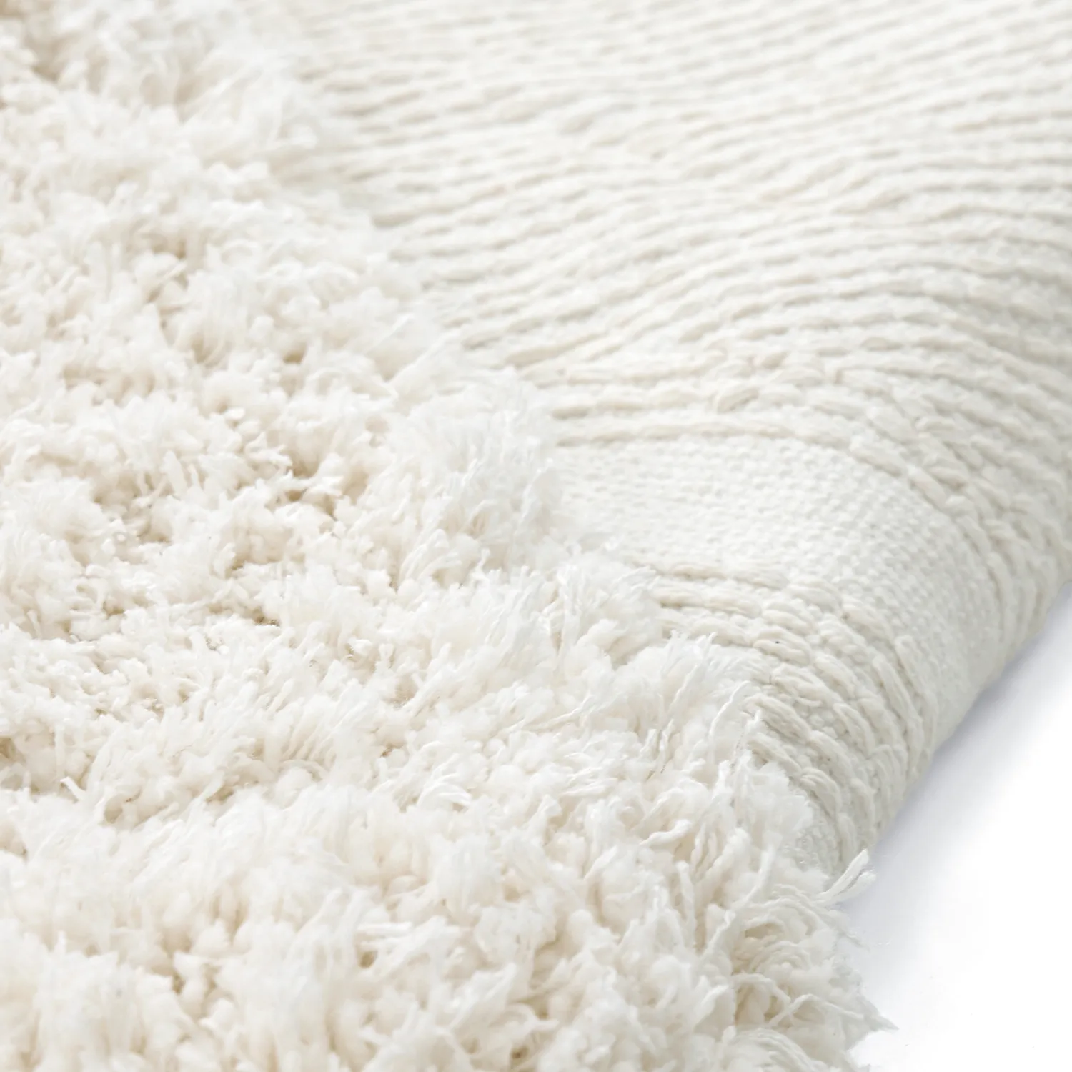 Hochflorteppiche - Lindos Natural Cotton Shaggy (weiß)