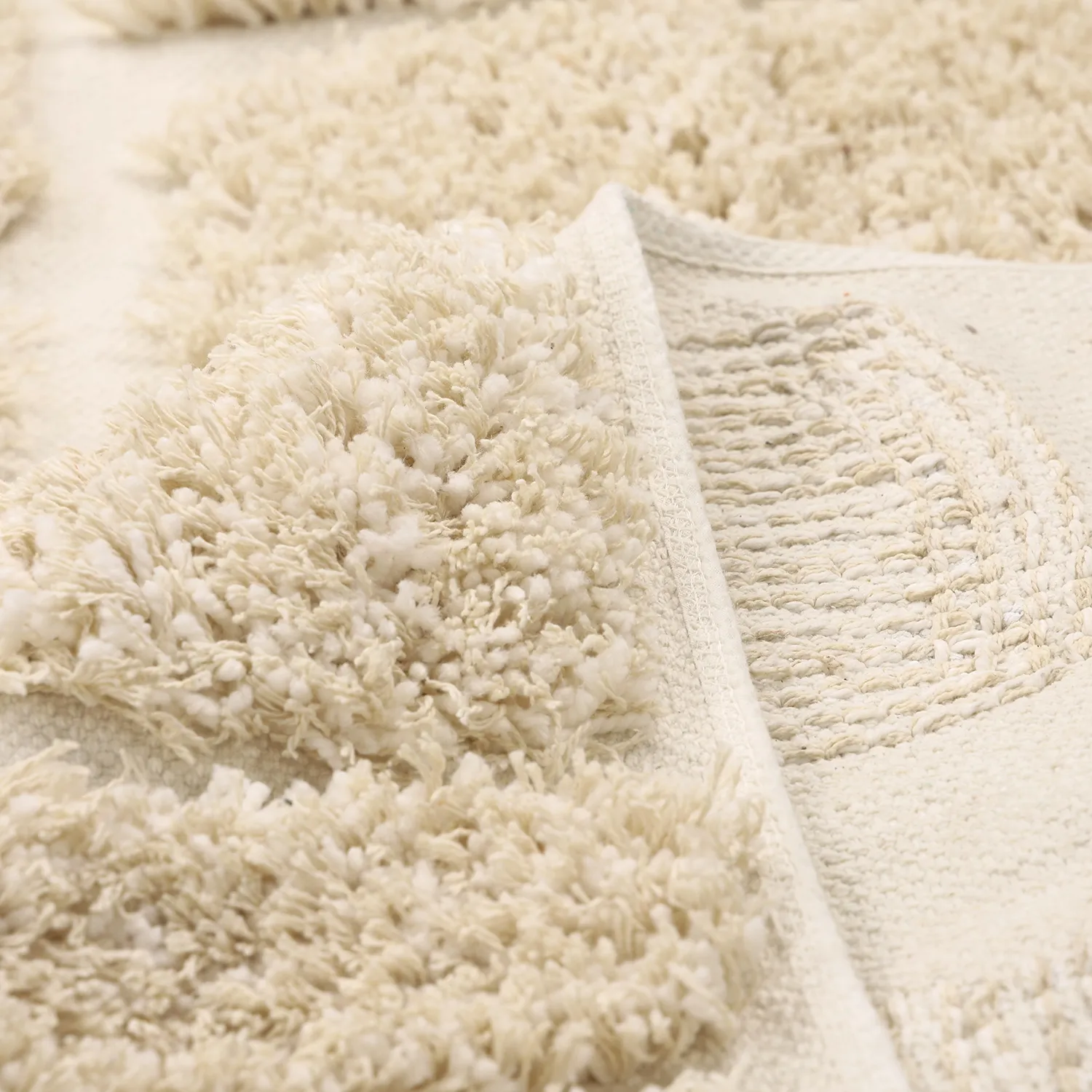Hochflorteppiche - Otranto Natural Cotton Shaggy (cremefarben)