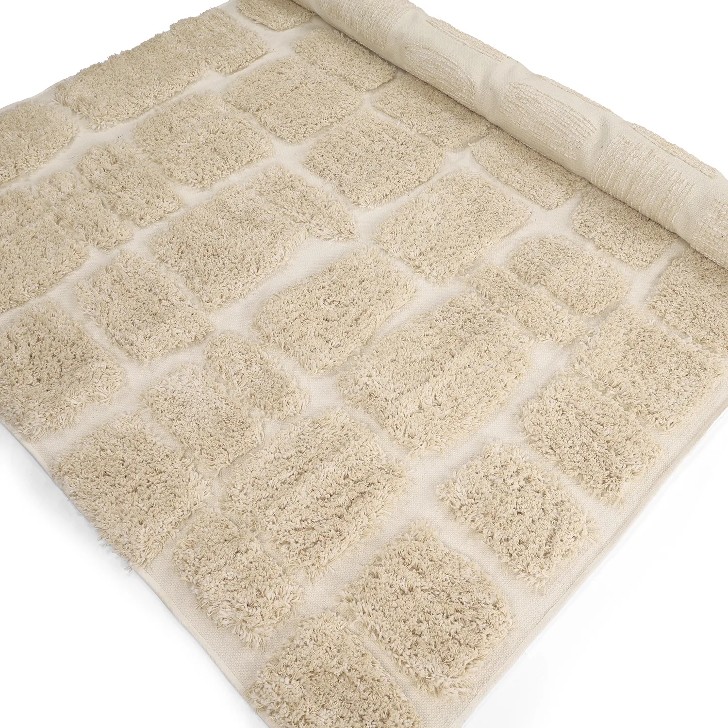 Hochflorteppiche - Otranto Natural Cotton Shaggy (cremefarben)
