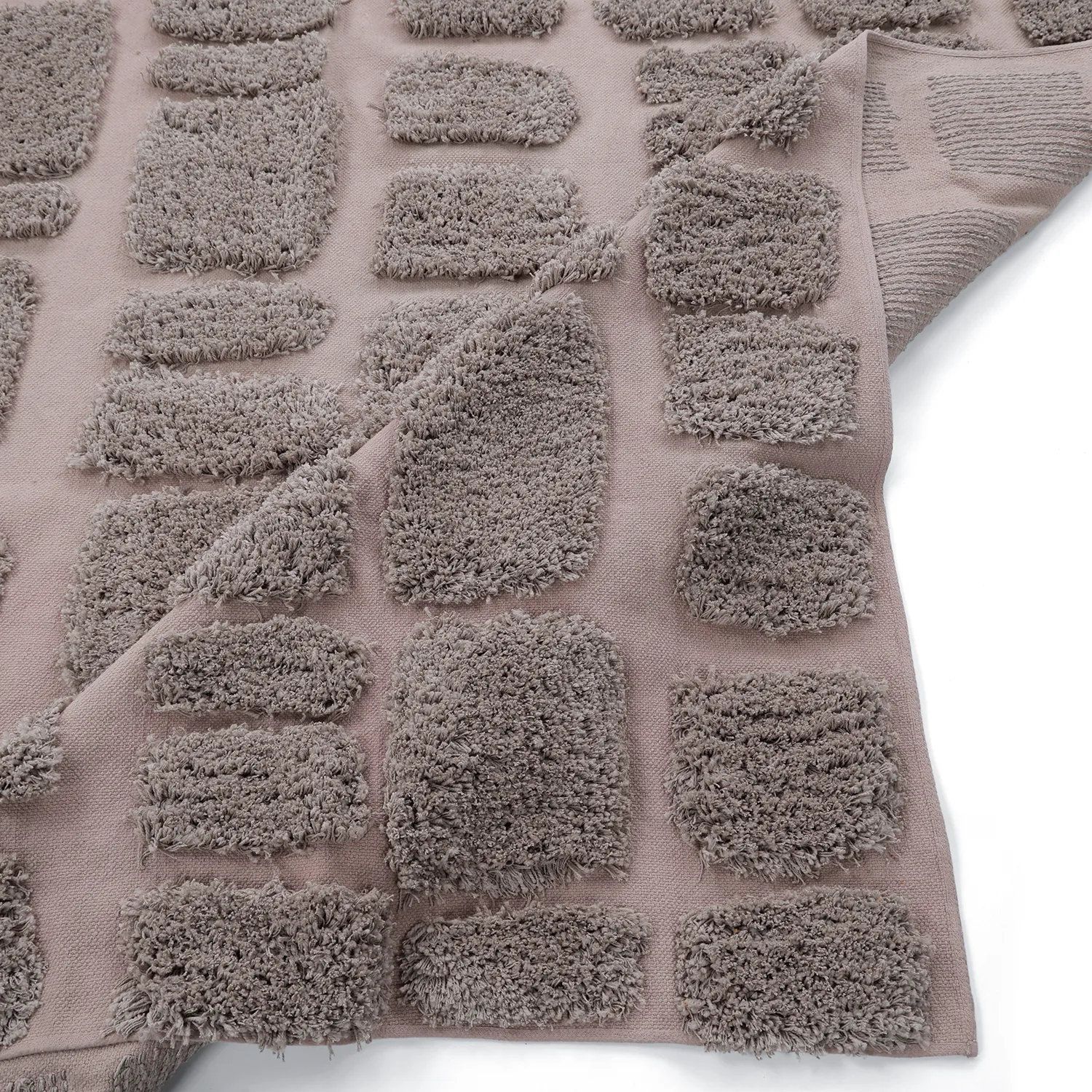 Hochflorteppiche - Otranto Natural Cotton Shaggy (taupe)